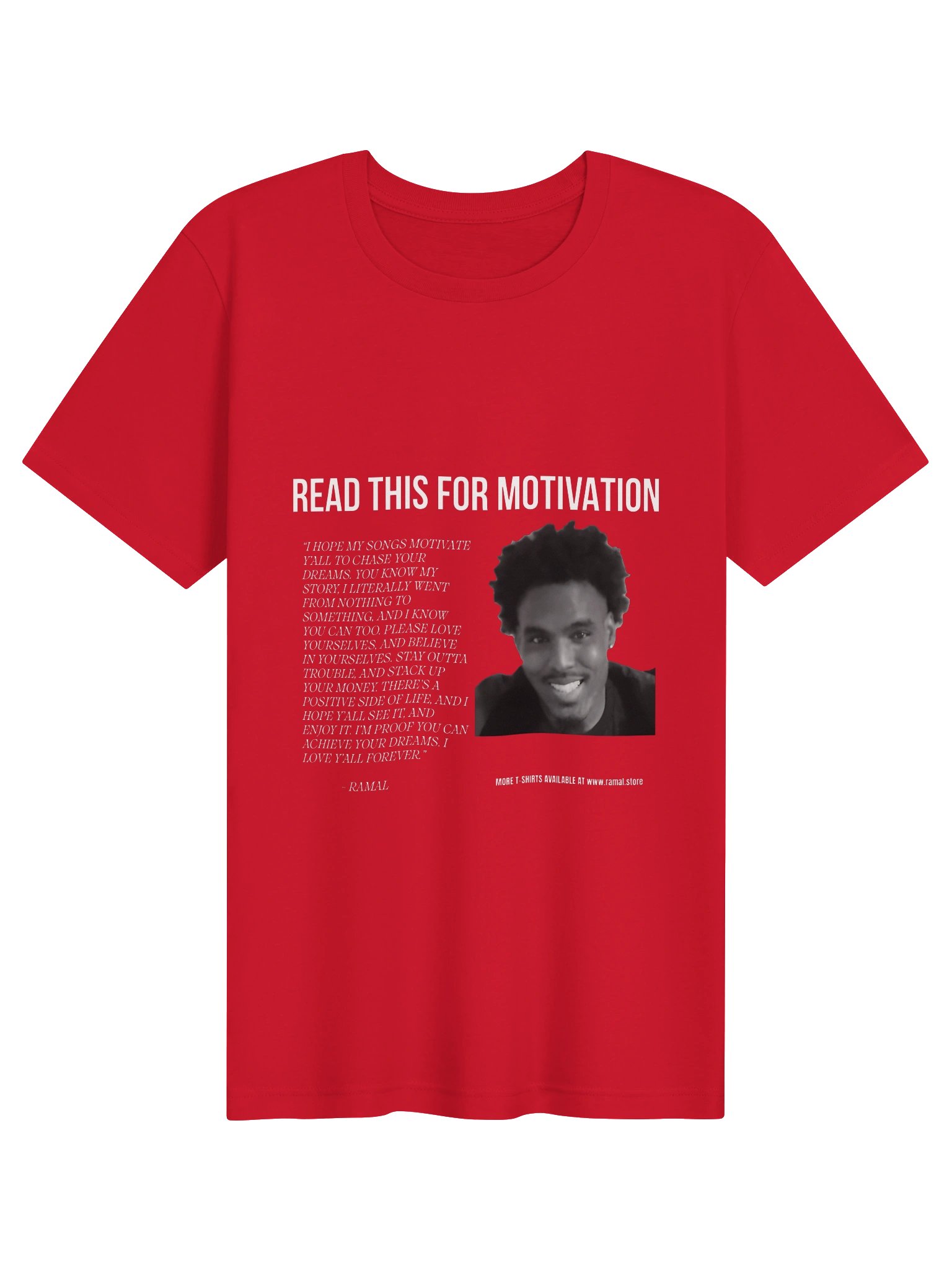 RED MOTIVATIONAL T-SHIRT product image (1)