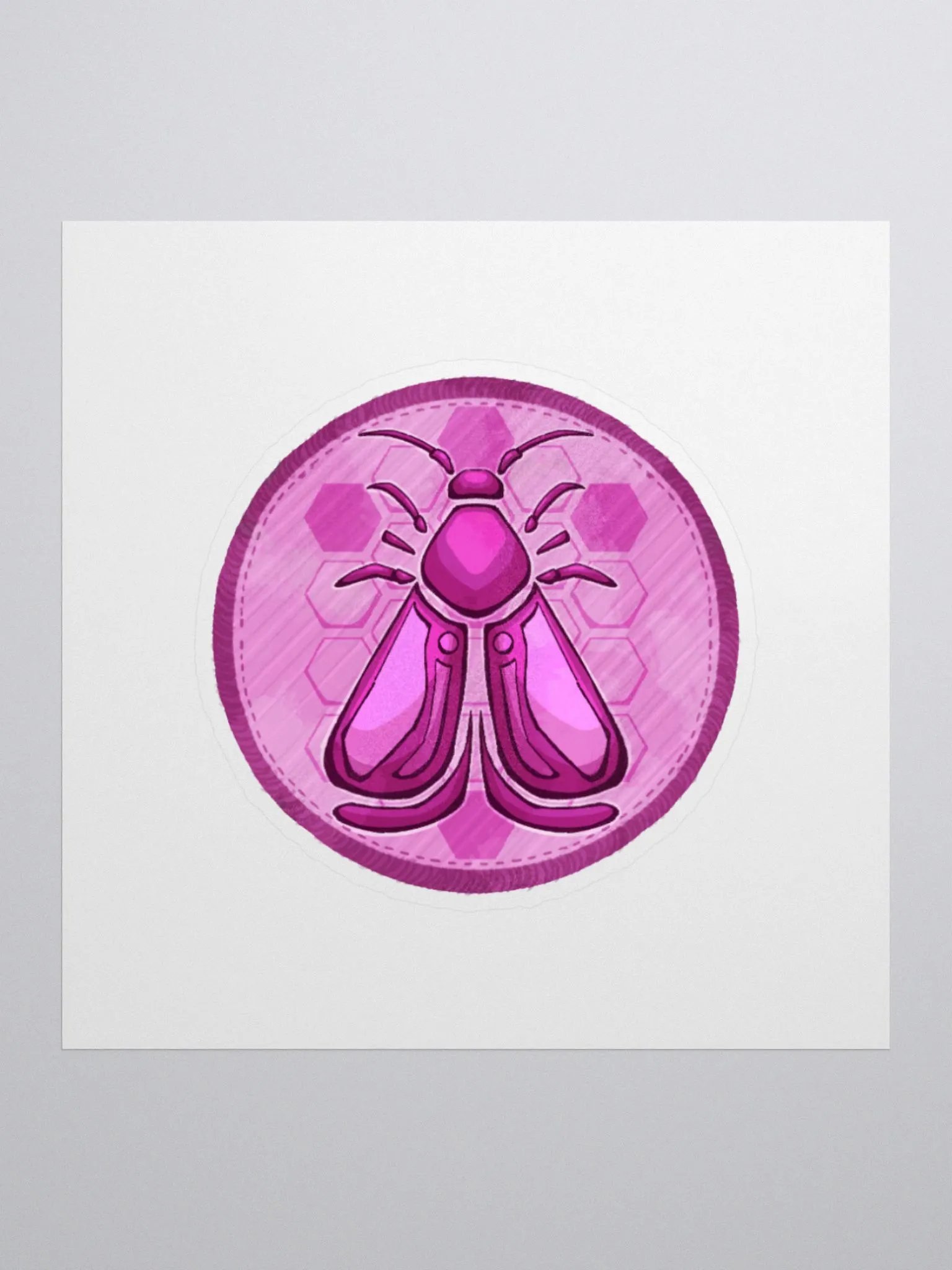 Magenta Moths Sticker product image (1)