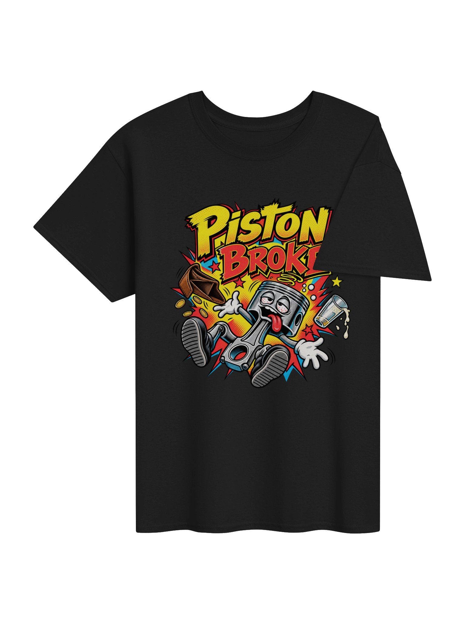 Piston Broke Comic Mechanic T-Shirt product image (4)