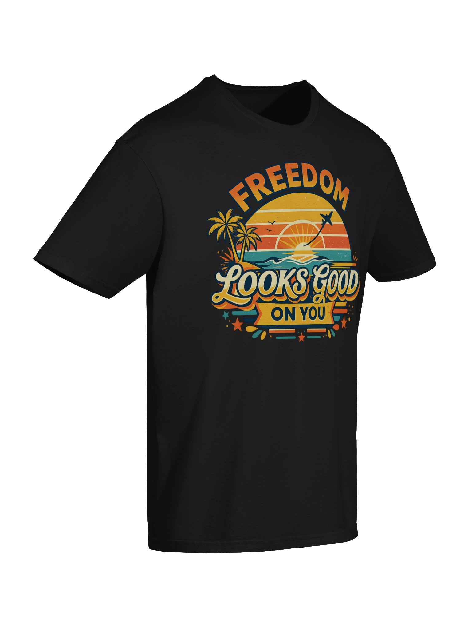 Freedom Looks Good On You Shirt – Retro Sunset T-Shirt product image (82)