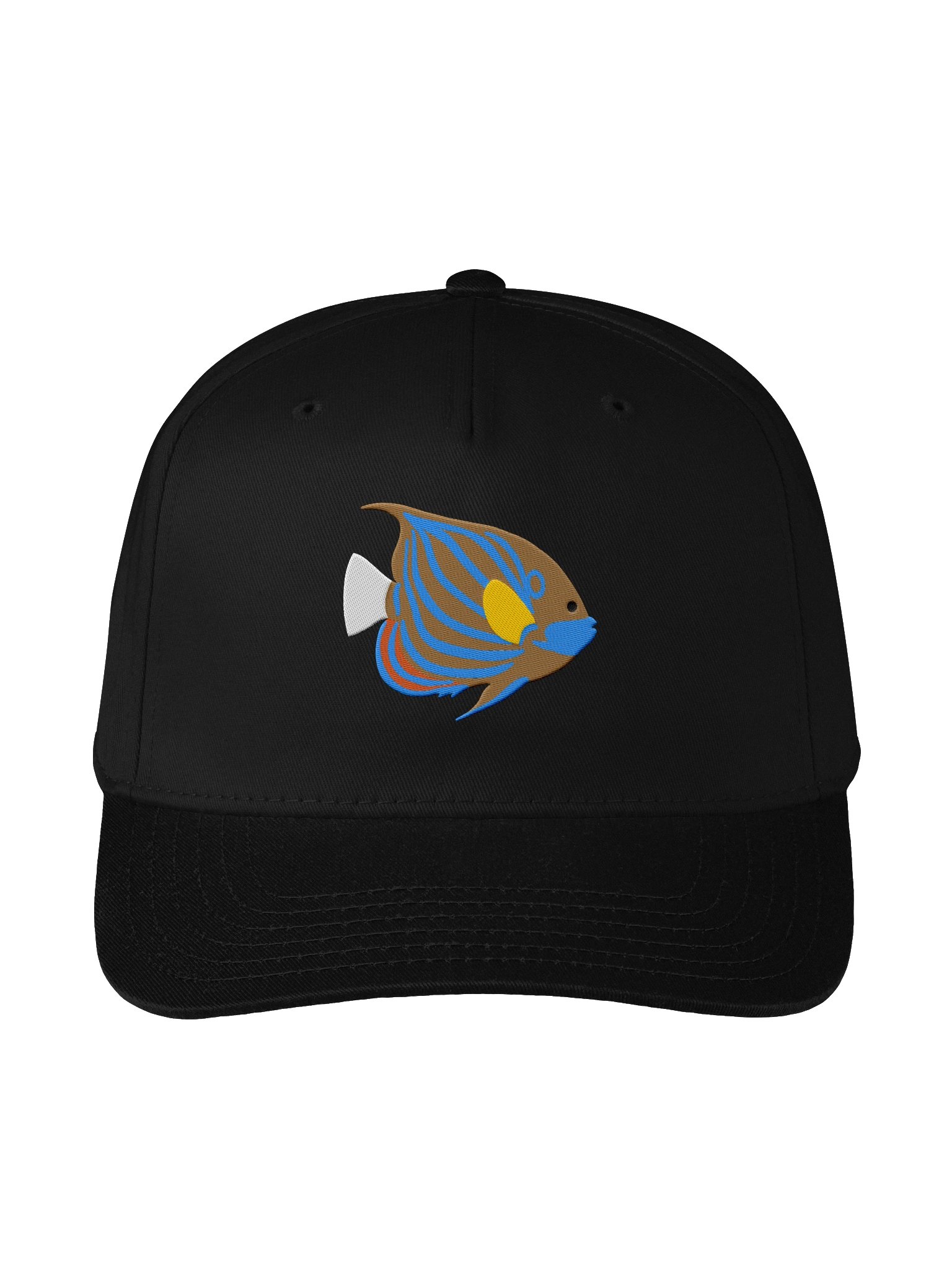 Blue Ring Angelfish Mid-Profile Baseball Cap (Embroidered) for Reef and Marine Aquarium Lovers product image (9)