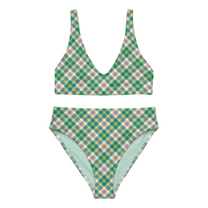 Seafoam and Purple Plaid Bikini product image (2)