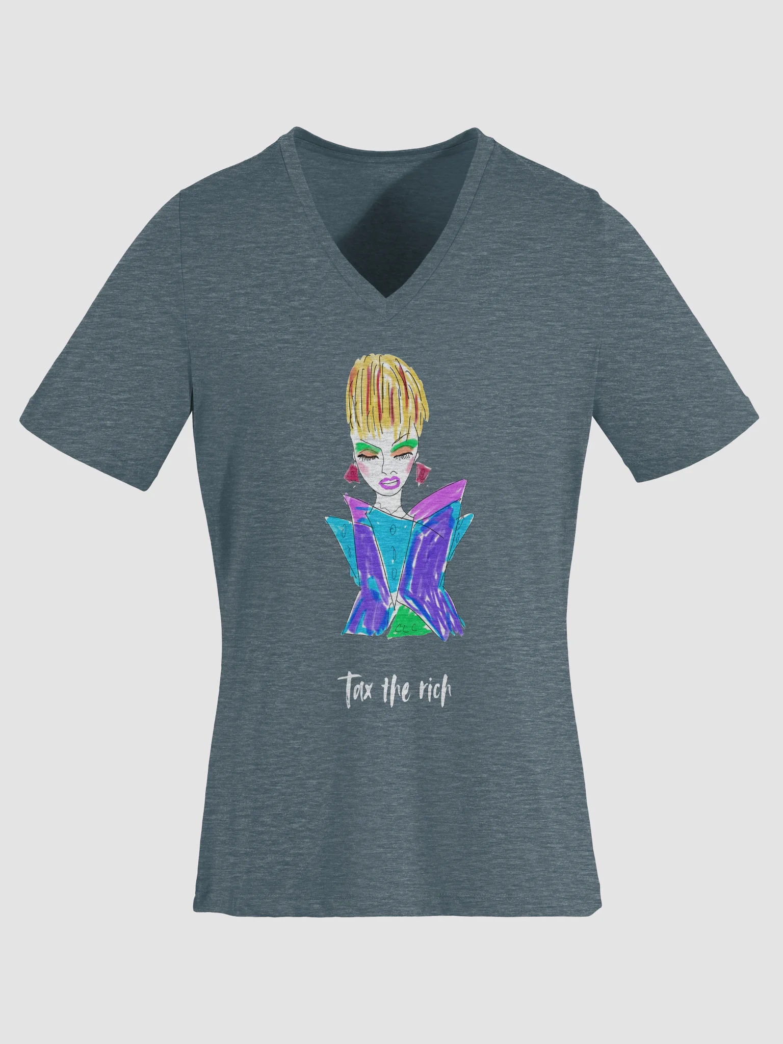 Tax The Rich Relaxed V-Neck product image (22)