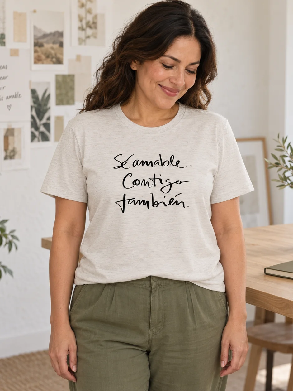 New CombineSelf Love Shirt Spanish Quote Tee Inspirational Apparel Mental Health Gift Self Care Shirt Positive Message Original Handwritten Designd Listing Offer product image (8)