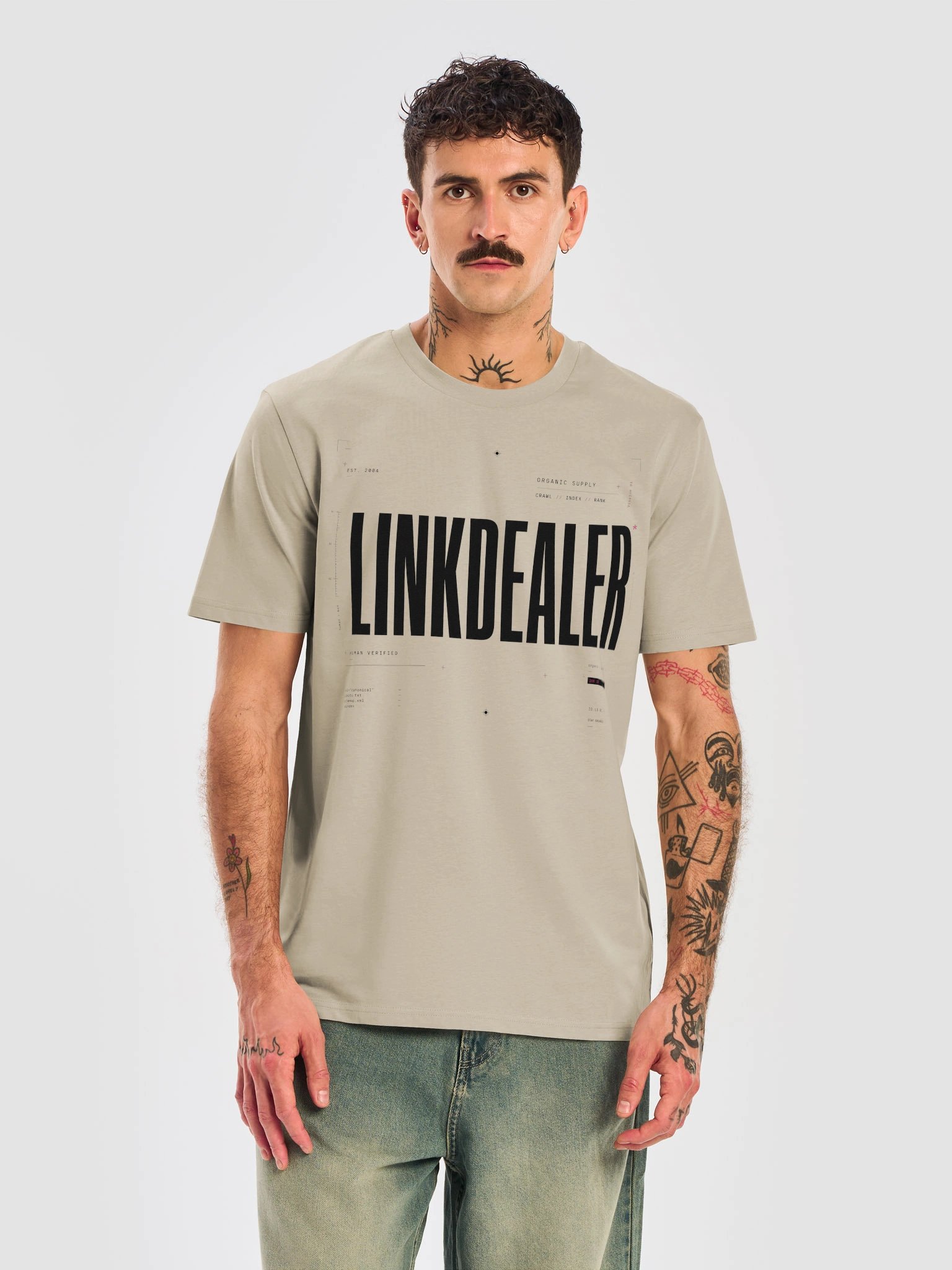 "LINKDEALER" Tee – Funny SEO Shirt | Organic Supply, Human Verified product image (2)