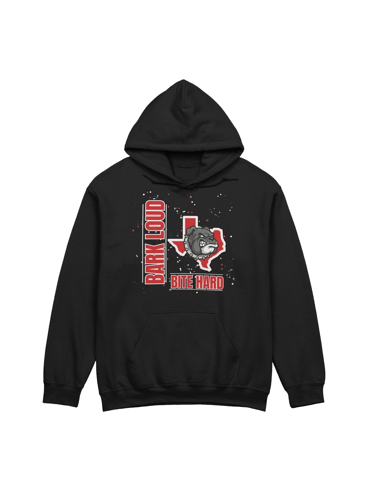 Bark Loud Spirit Hoodie - White on Red product image (2)