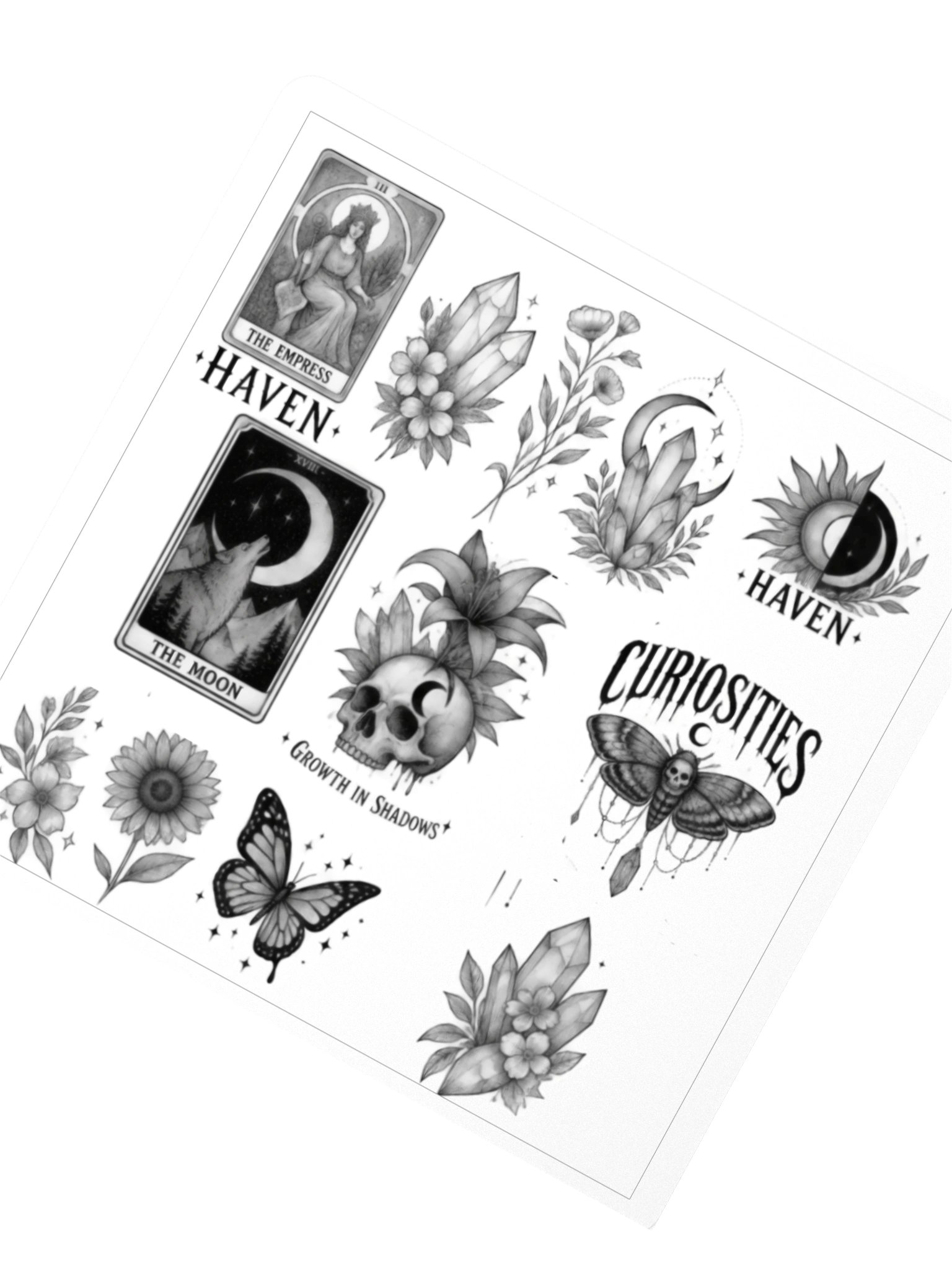 Haven & Curiosities Sticker Sheet | Tarot, Crystals & Botanical Art product image (4)