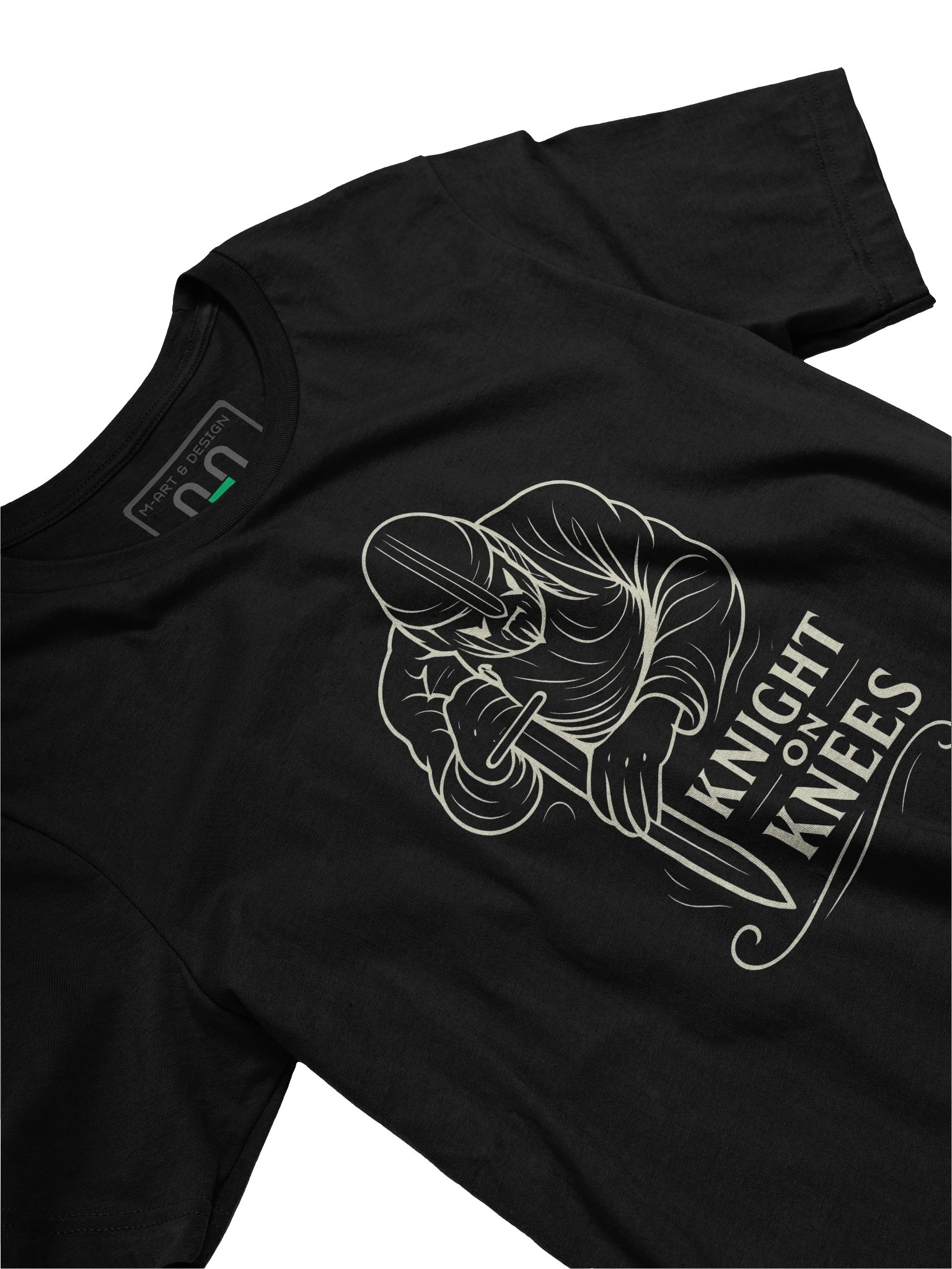 Minimalist Knight on Knees — Symbol of Quiet Strength T‑Shirt - by M-Art & Design product image (2)