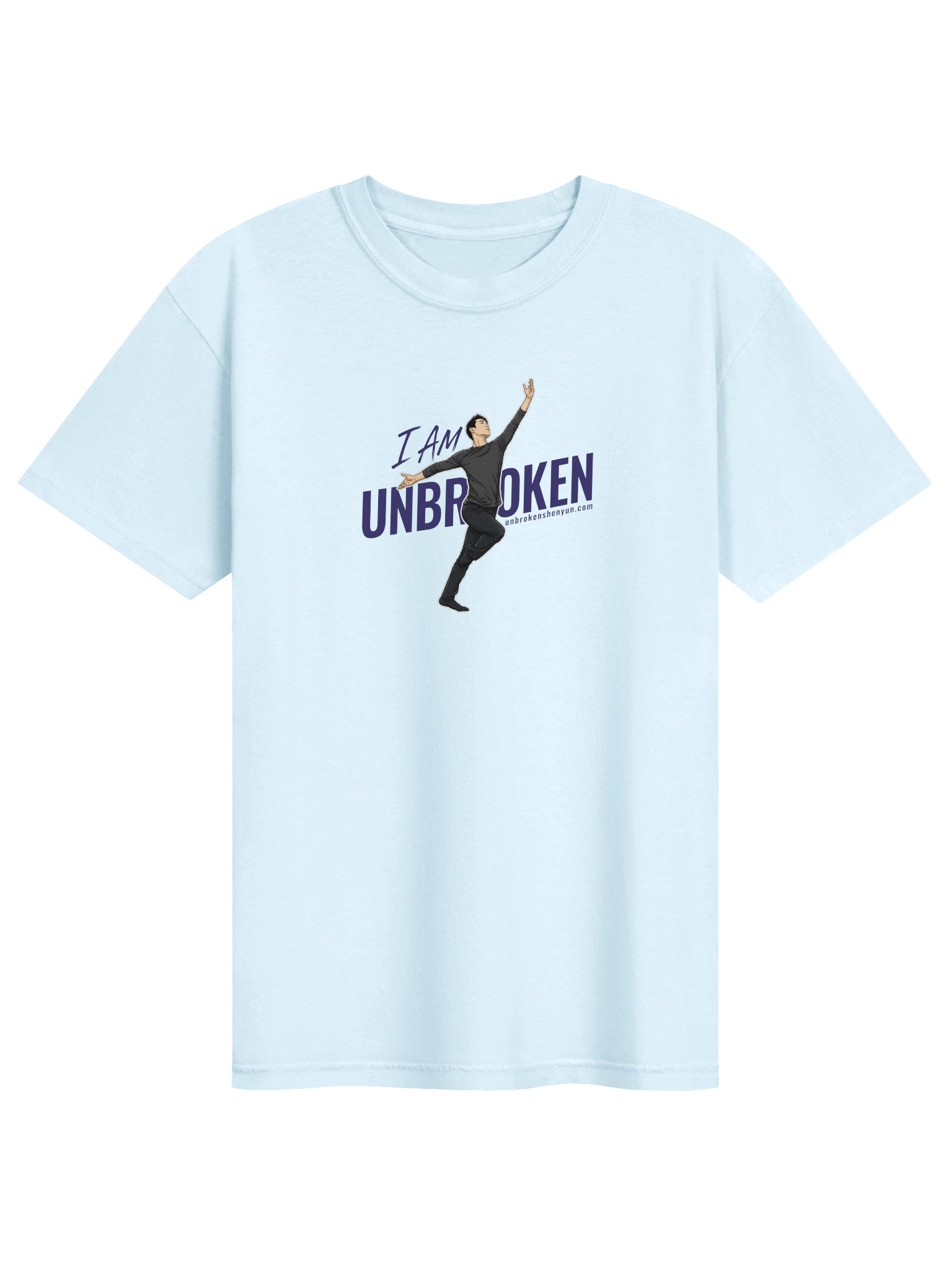 UNBROKEN Male Dancer Cotton Tshirt (Blue or Light Blue) product image (3)