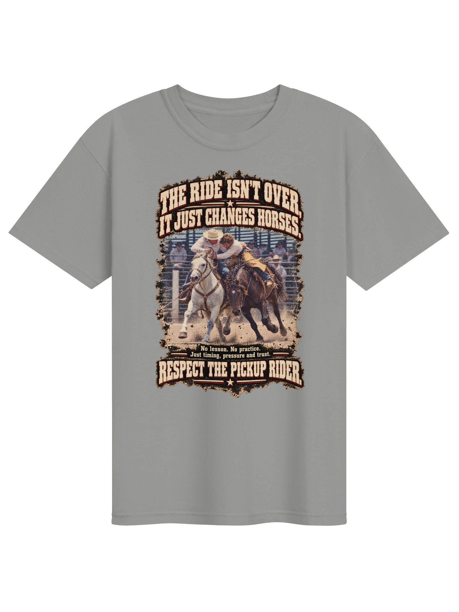 Rodeo Pickup Rider Shirt — Respect the Pickup Rider | Broken Arena™ product image (2)