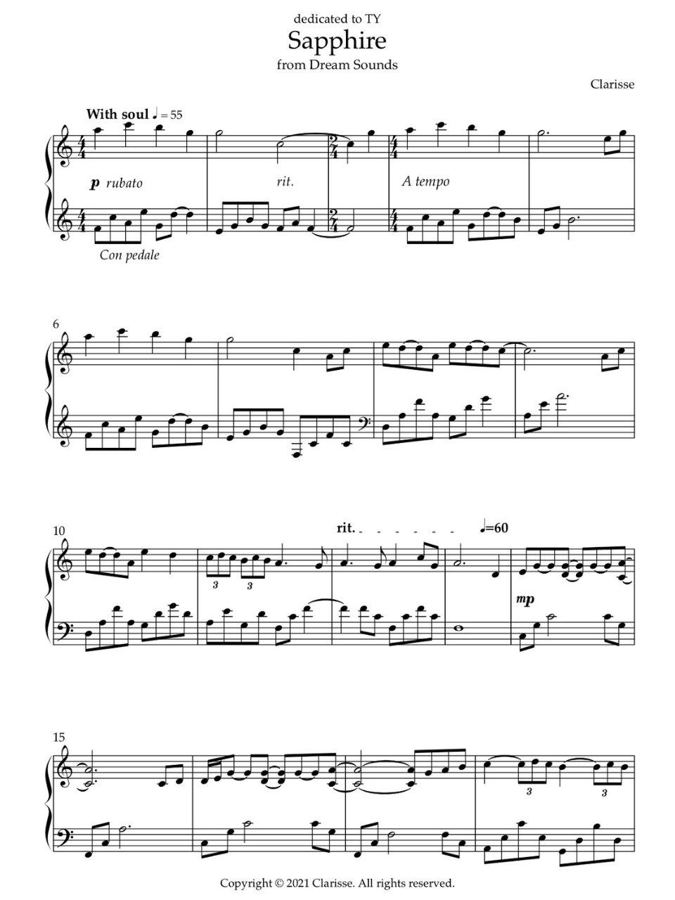 Sapphire - Sheet Music product image (1)