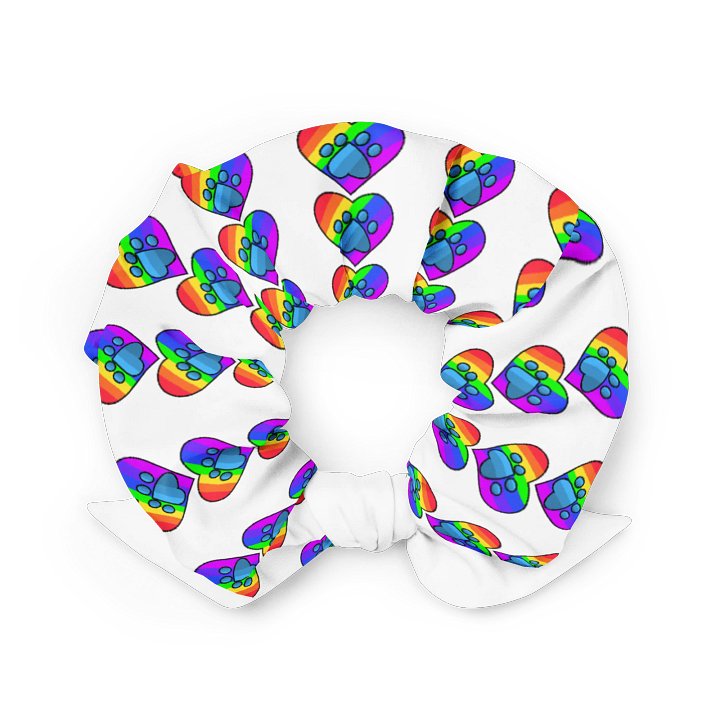 Frenchkittie Rainbow Hearts All-Over Scrunchie product image (2)
