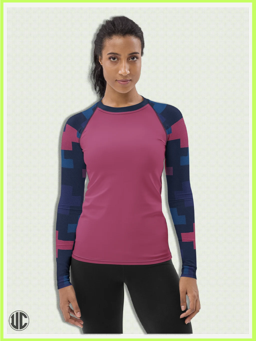 Jin’s Urban Digital Camo – Women’s Rash Guard product image (3)