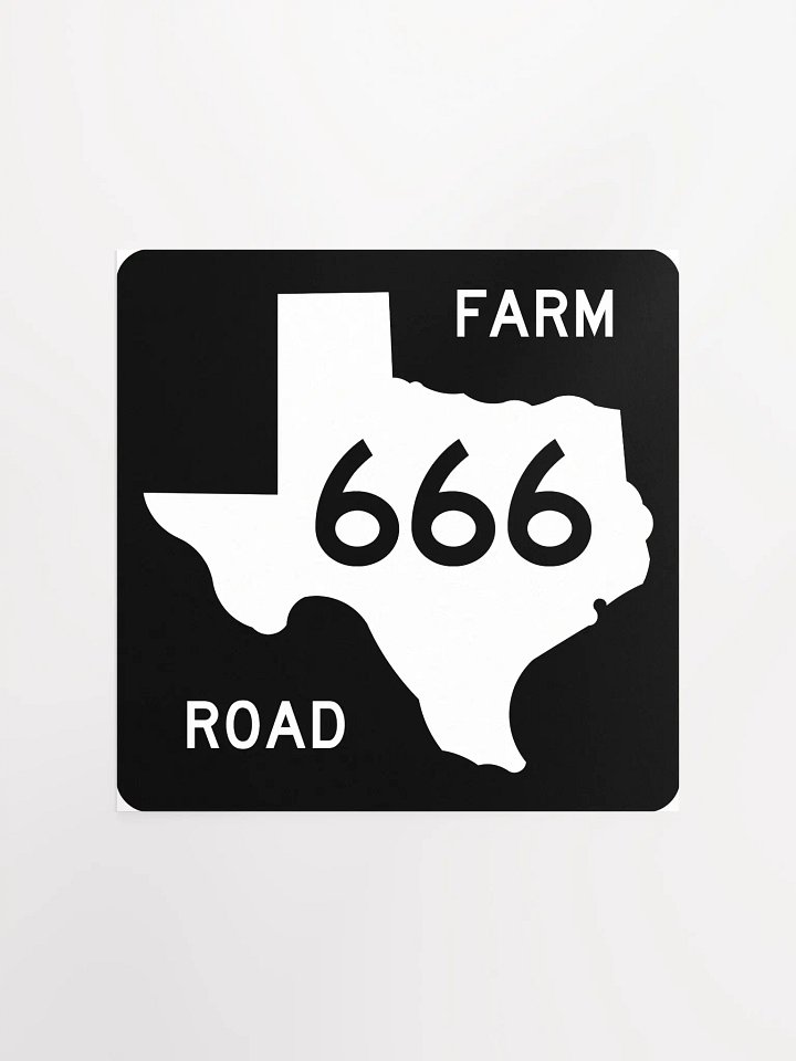 Texas Farm Road Sign FM 666 Poster product image (2)