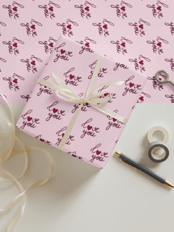 Valentine Love Wrapping Paper Set of 3 product image (1)