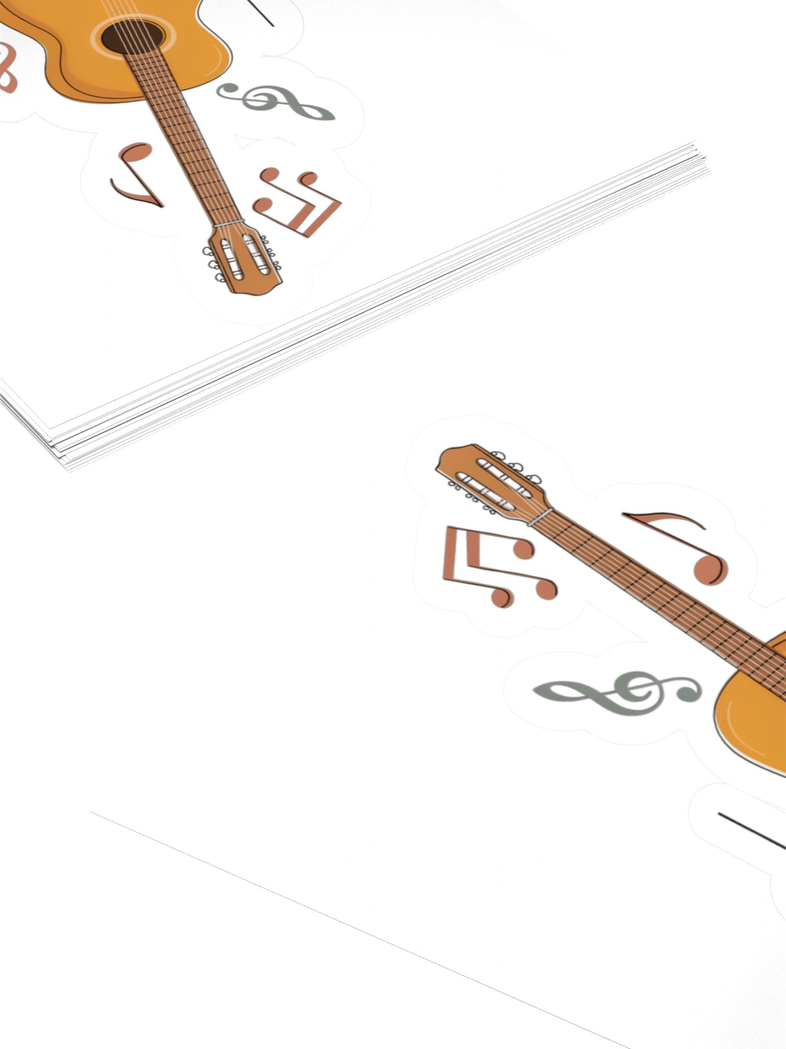 Acoustic Guitar Music Note Sticker product image (10)