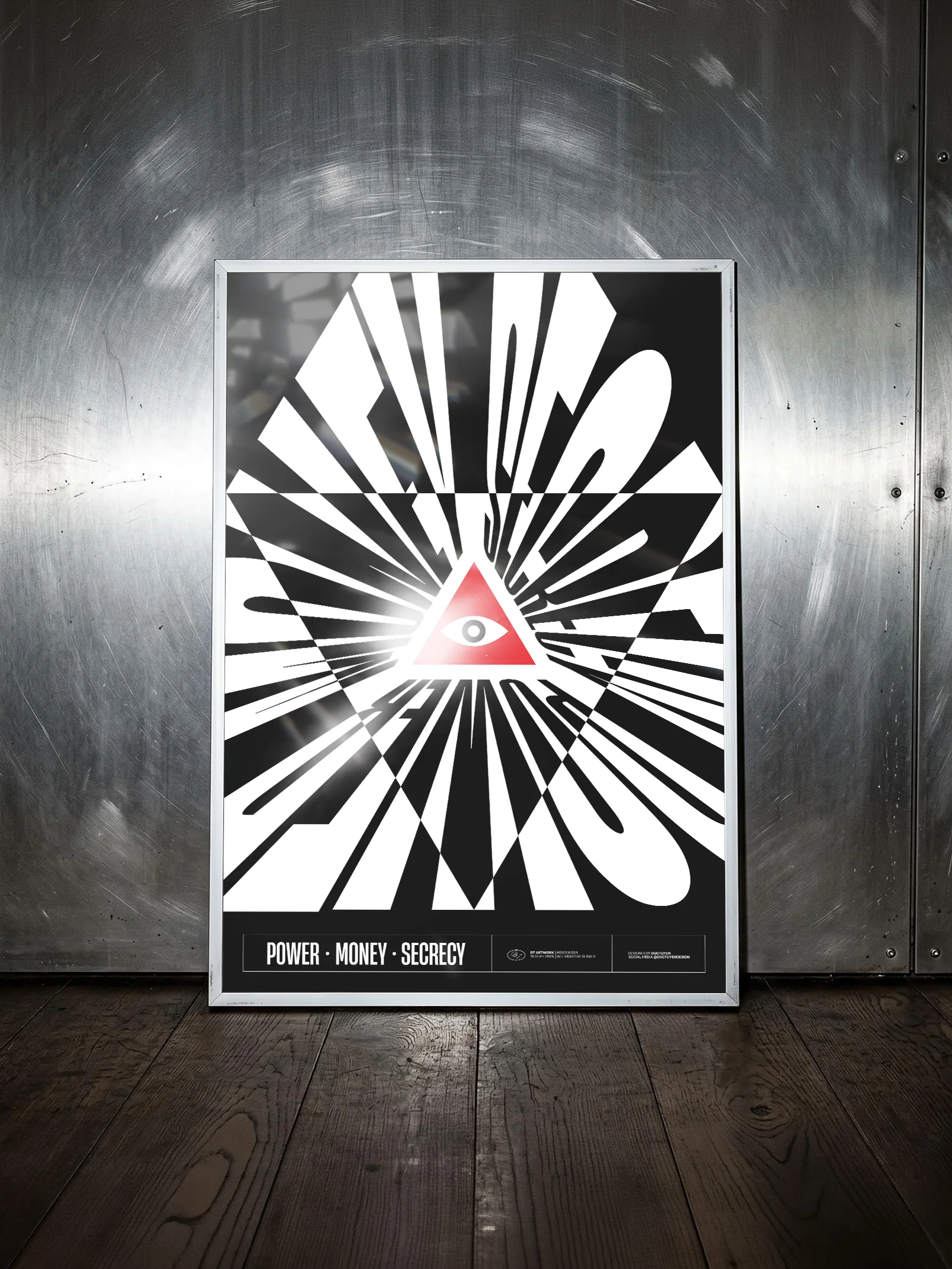 "POWER · MONEY · SECRECY" Framed Poster product image (3)