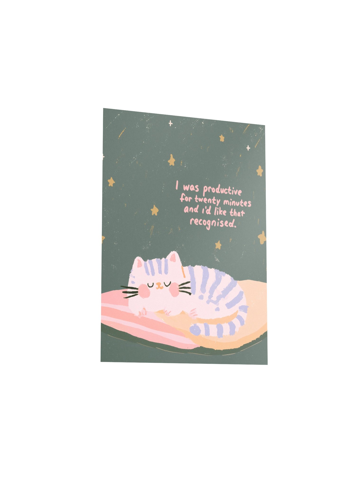 I Was Productive for Twenty Minutes Cat Poster product image (22)