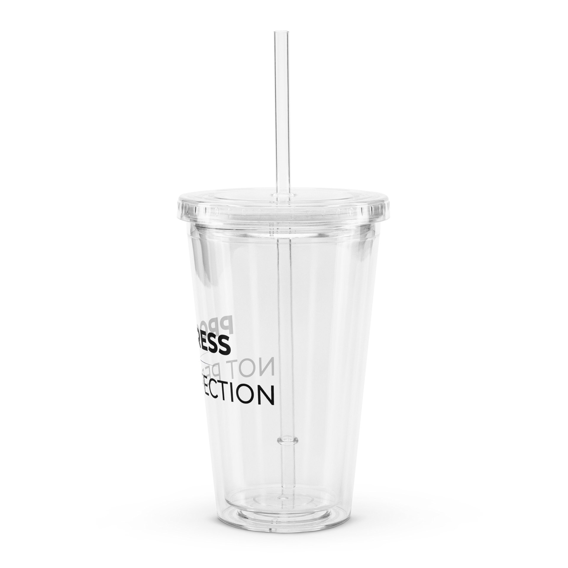 Double Wall Plastic Tumbler - Progress. Not Perfection product image (4)