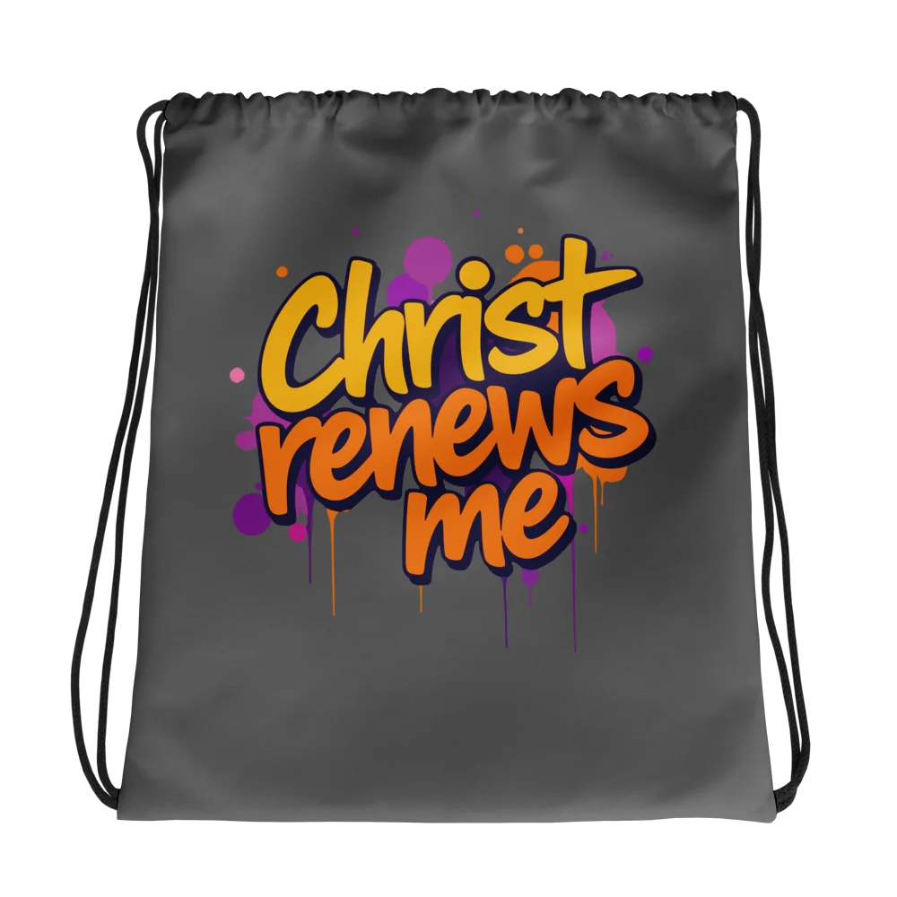 Christ Renews Me Drawstring Bag product image (2)