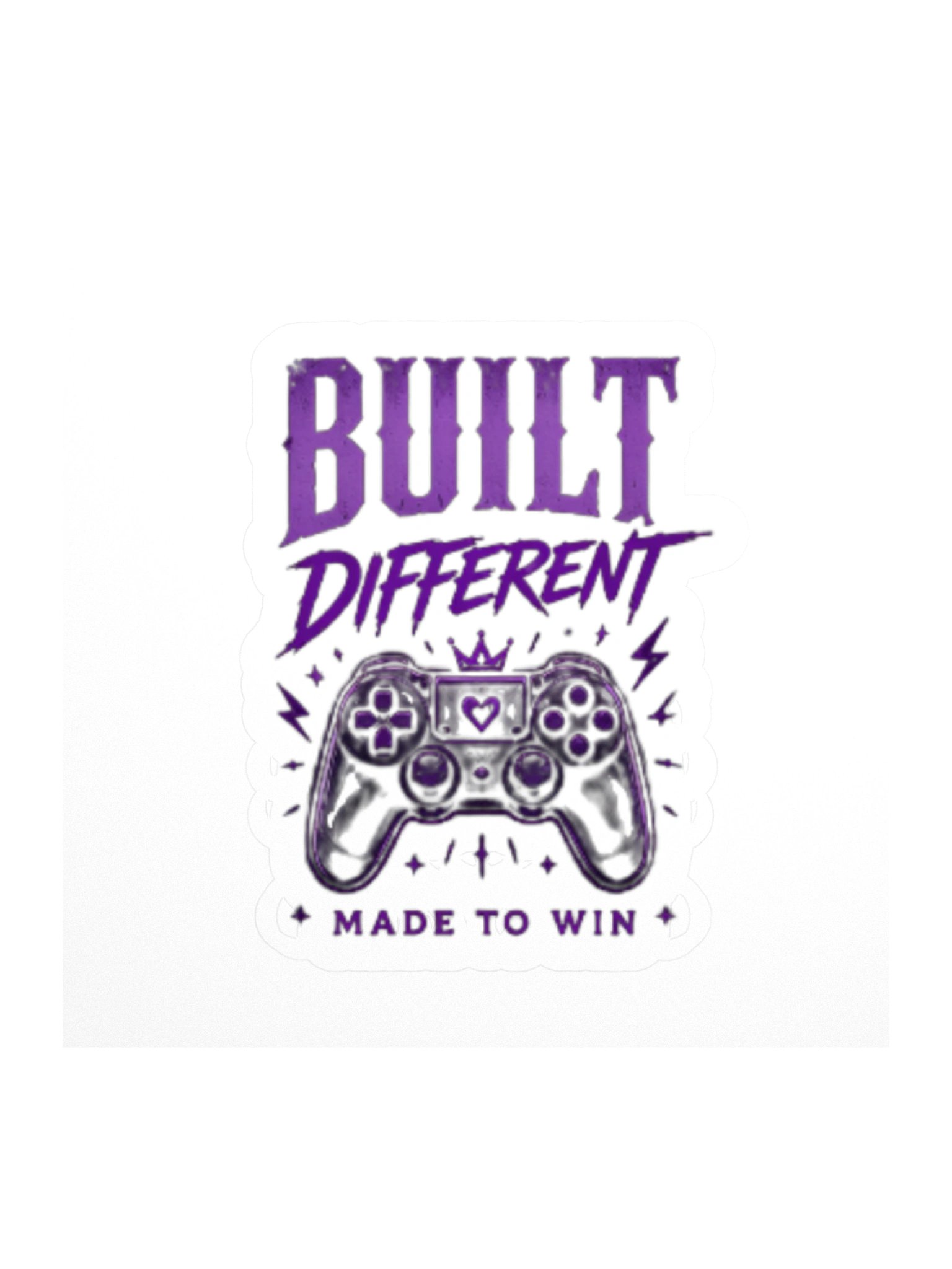 Built Different Gamer Kiss Cut Stickers product image (1)
