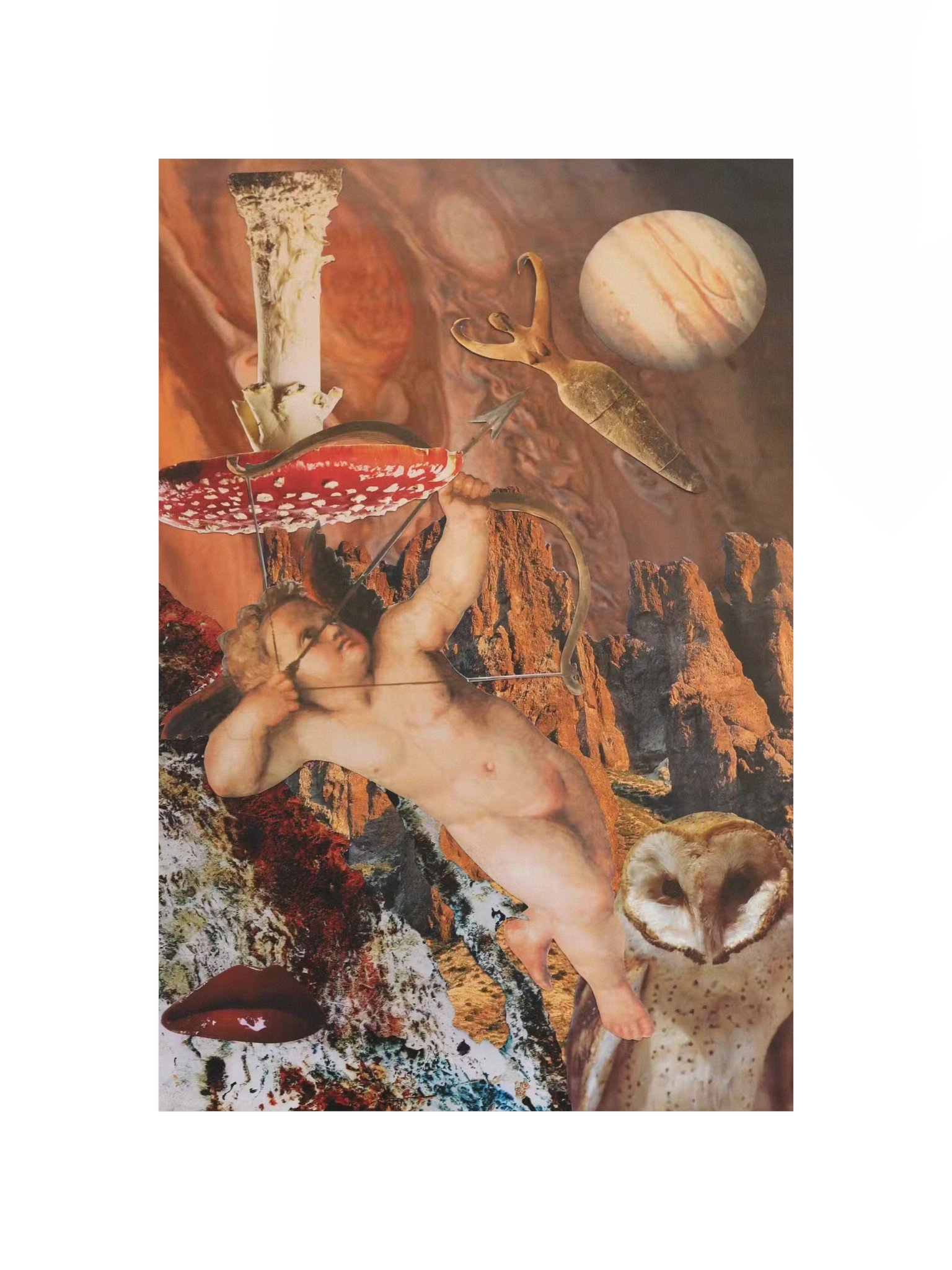 mythos|ethos series - "lust" 12"x18" collage print product image (6)