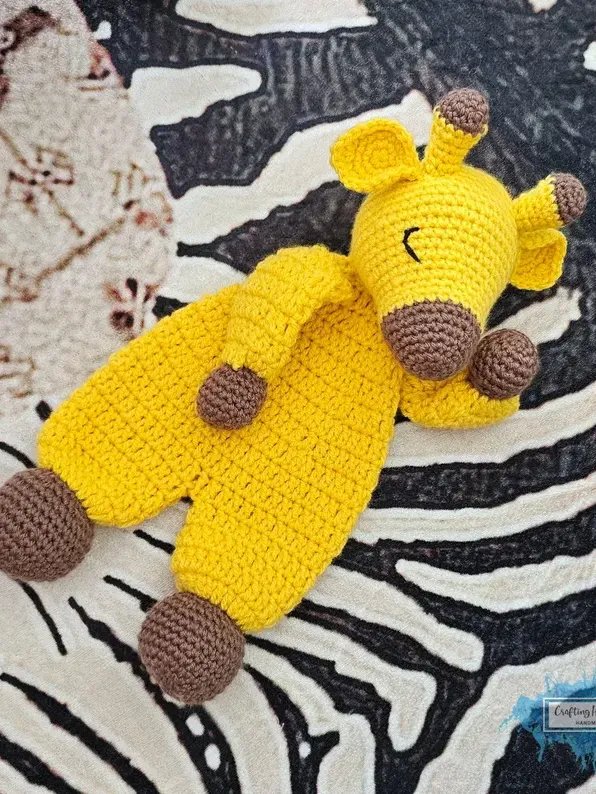 Giraffe Ragdoll Crochet Pattern Amigurumi Lovey Security Blanket PDF Pattern product image (8)