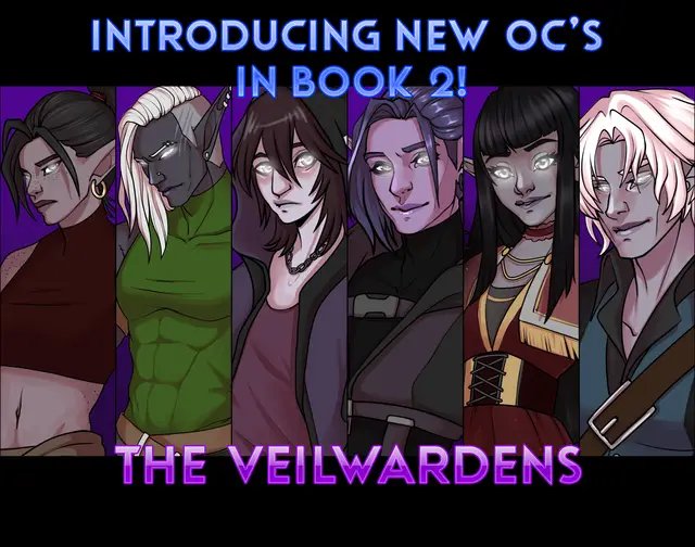 Founded generations ago, the Veilwardens  are a clandestine resistance operating beneath the streets of  Ael'Serin, the capital of Vidé. To the government they are terrorists and conspirators. To the people who secretly aid them they are the last hope that Vidé can be saved from the lies woven around its throne. (Repost because the one I posted last night just vanished?! No clue)  Veilwardens make their debut in Phasewalker, book 2 of the Voidborn Trilogy. Coming out later this year!  Get caught up by picking up book 1, Voidsinger, on my site (Linked in bio), on Amazon, or Kindle Unlimited!  Voidborn Trilogy is a M/M urban fantasy intended for ages 16+ #fantasybooks#fantasyart #noAI #booktok #artistsoftiktok