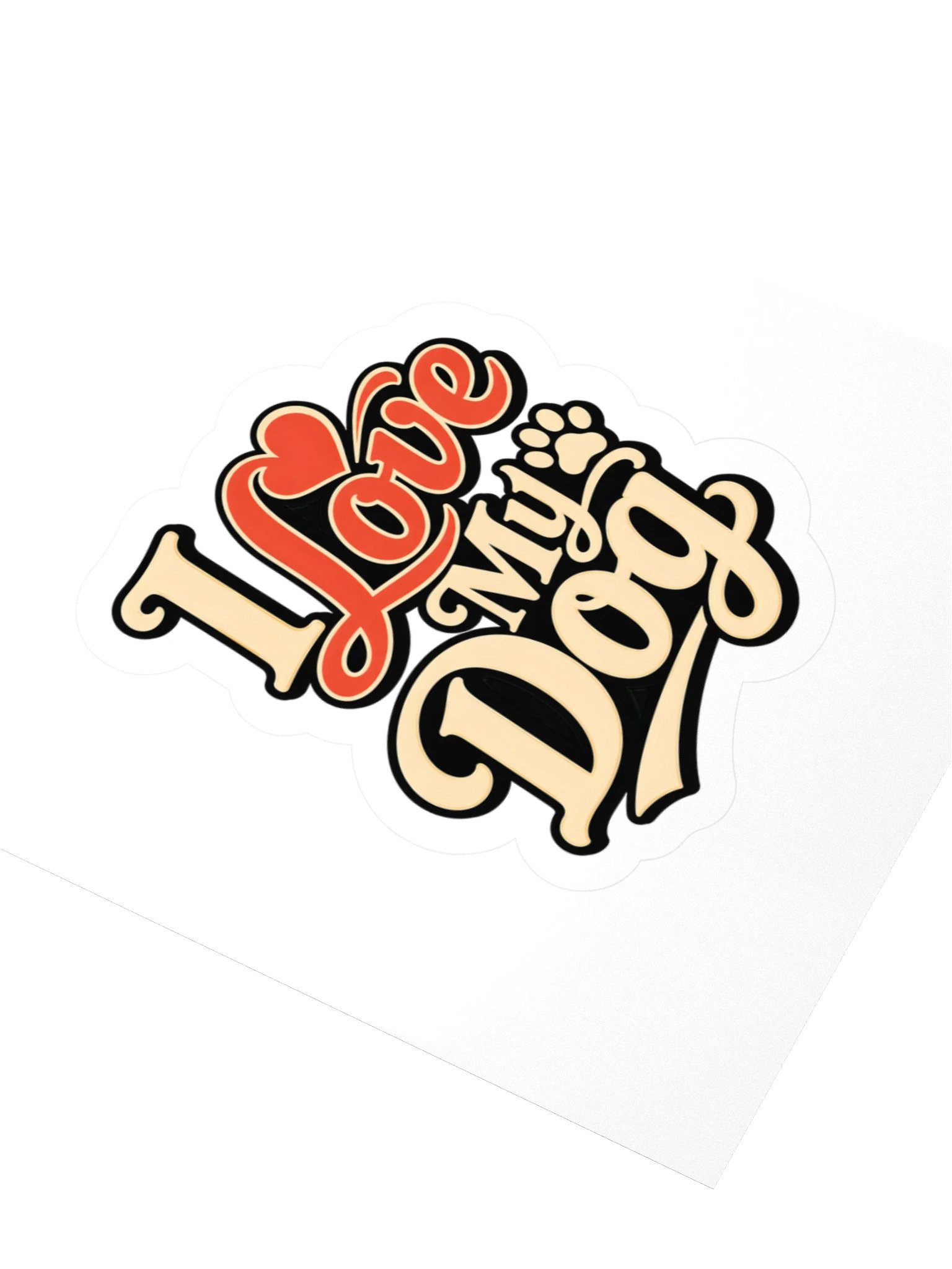 I Love My Dog Sticker product image (3)