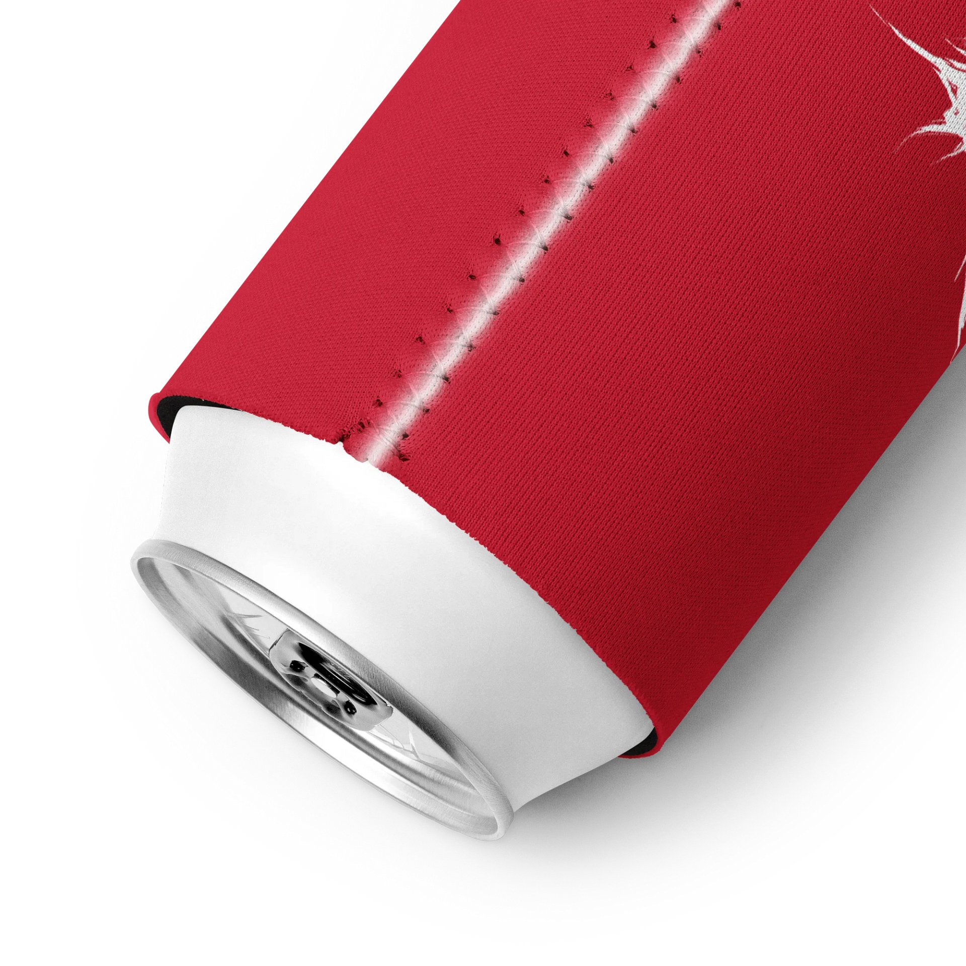 Metal Logo Koozie - White Print on Red product image (9)