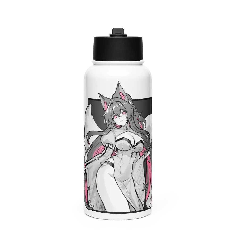 Aizuke Kitsune Stainless Steel Water Bottle product image (1)