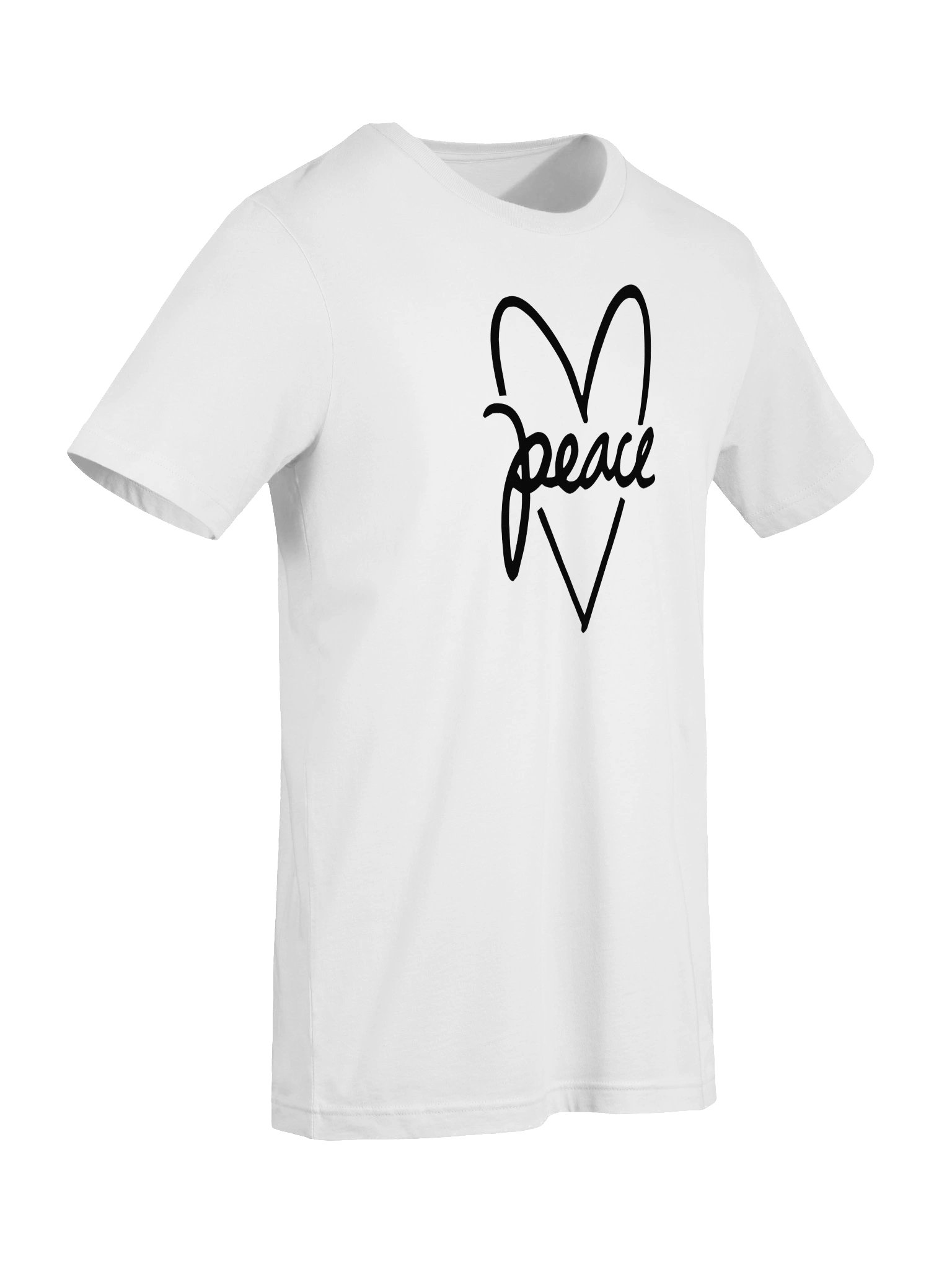 Peace Heart White T-Shirt product image (7)