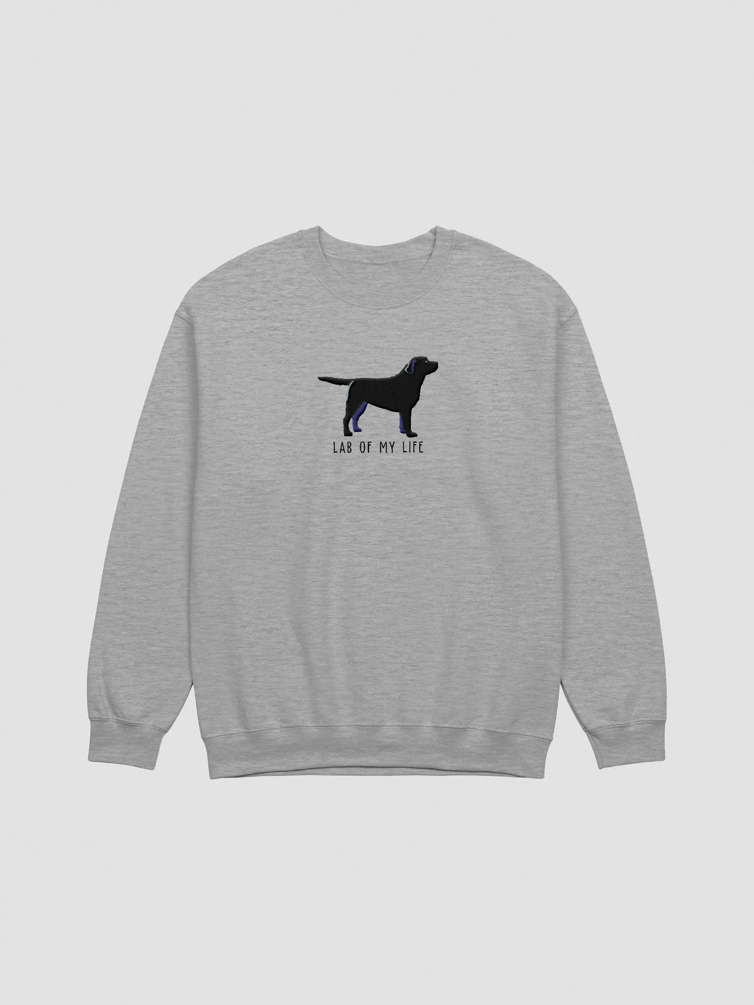 Lab of My Life Sweatshirt (Embroidered) of a Labrador Retriever(Black) product image (3)