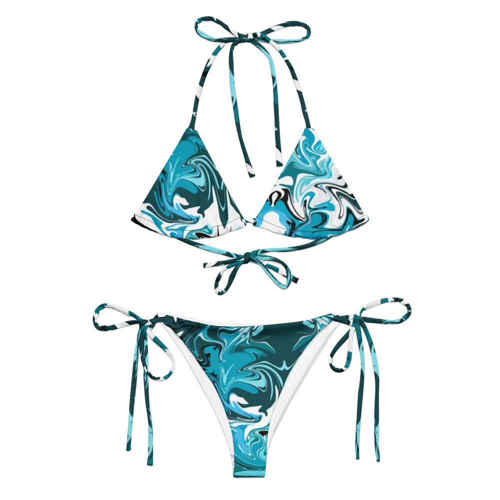 Marbled Blue Bikini Set product image (4)
