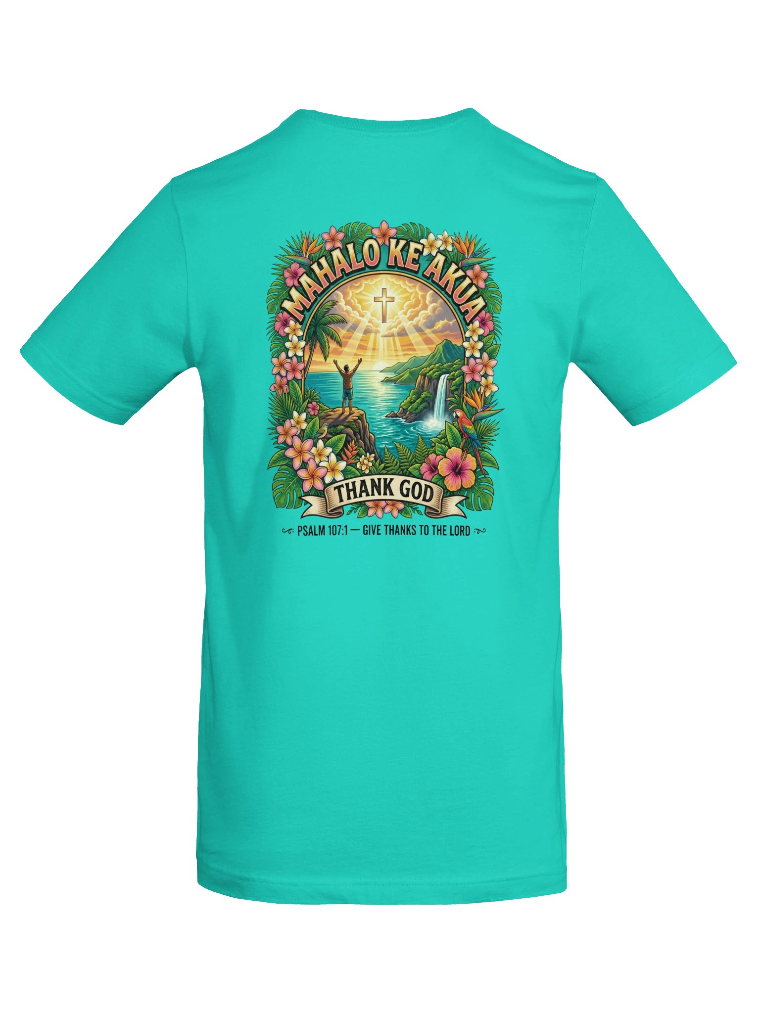 His House Unisex "Mahalo Ke Akua" T-Shirt product image (6)