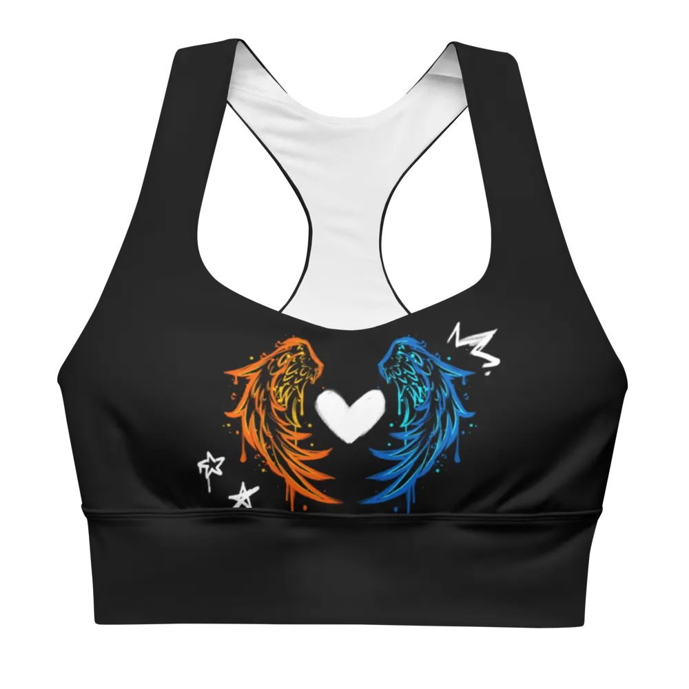 RISE Collection: Subtle Aroace Pride Phoenix Mild Compression Sports Bra product image (4)