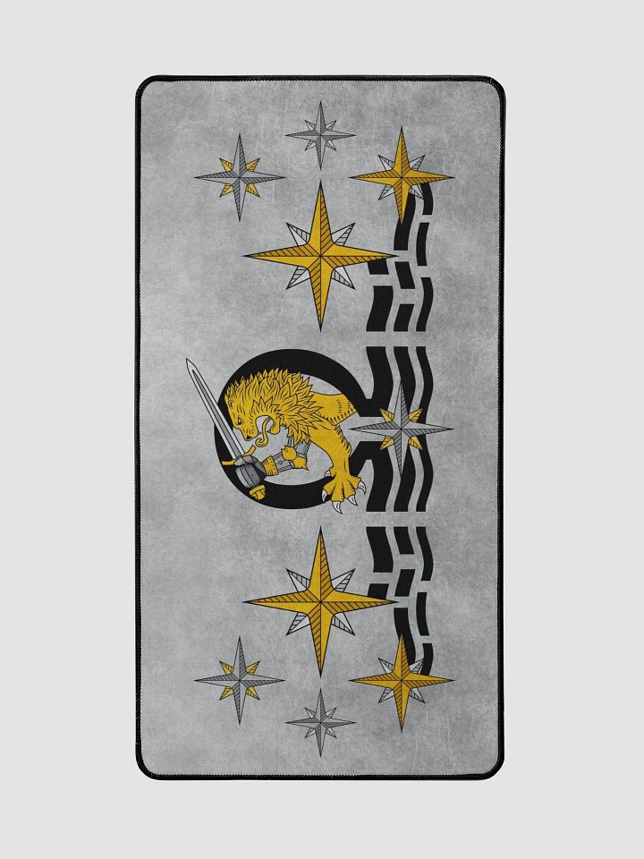 Desk Mat 15.5" x 31.5", Lion, Waves, Gray product image (2)
