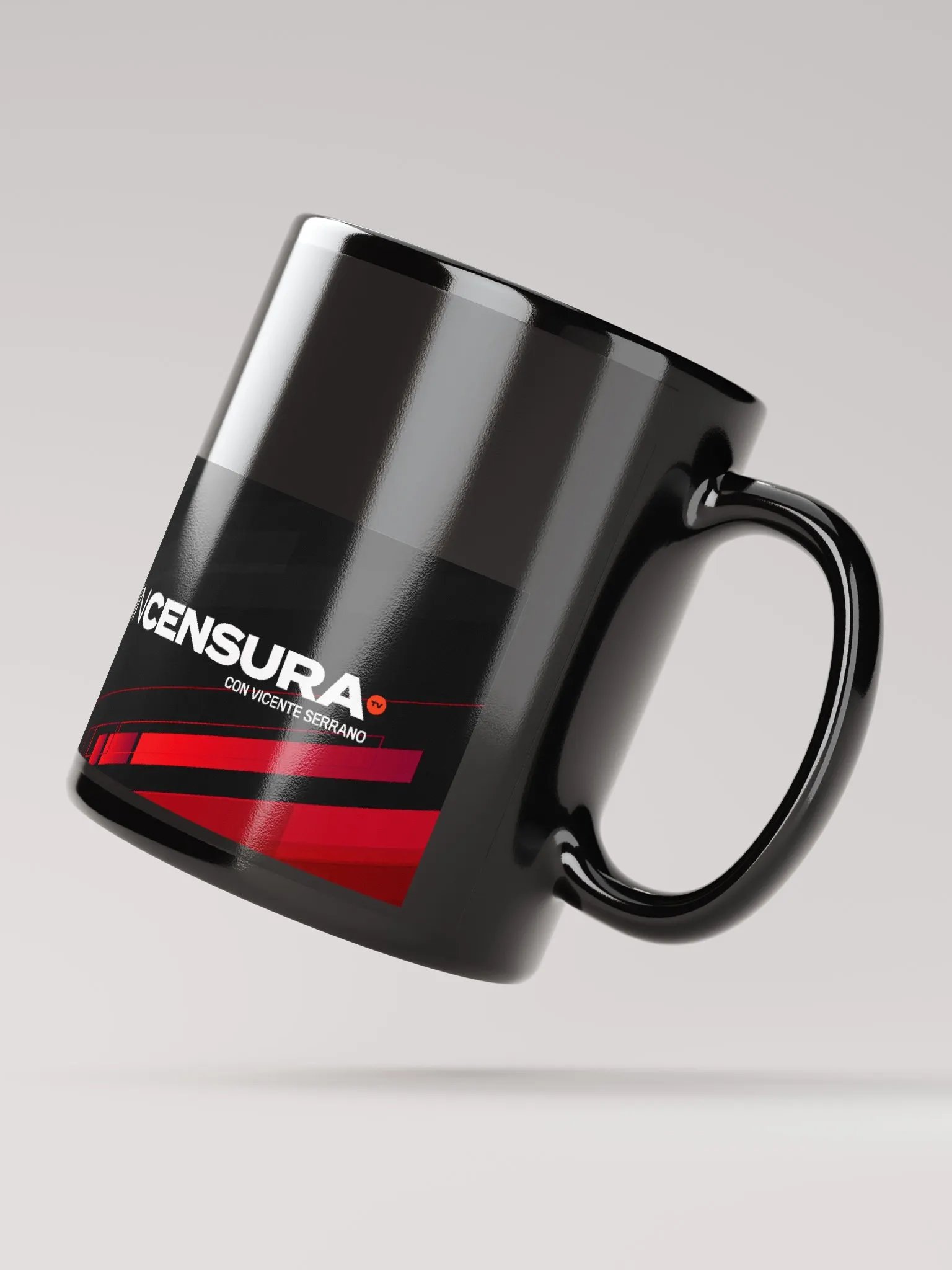 Taza glossy Sin Censura. Negro product image (2)