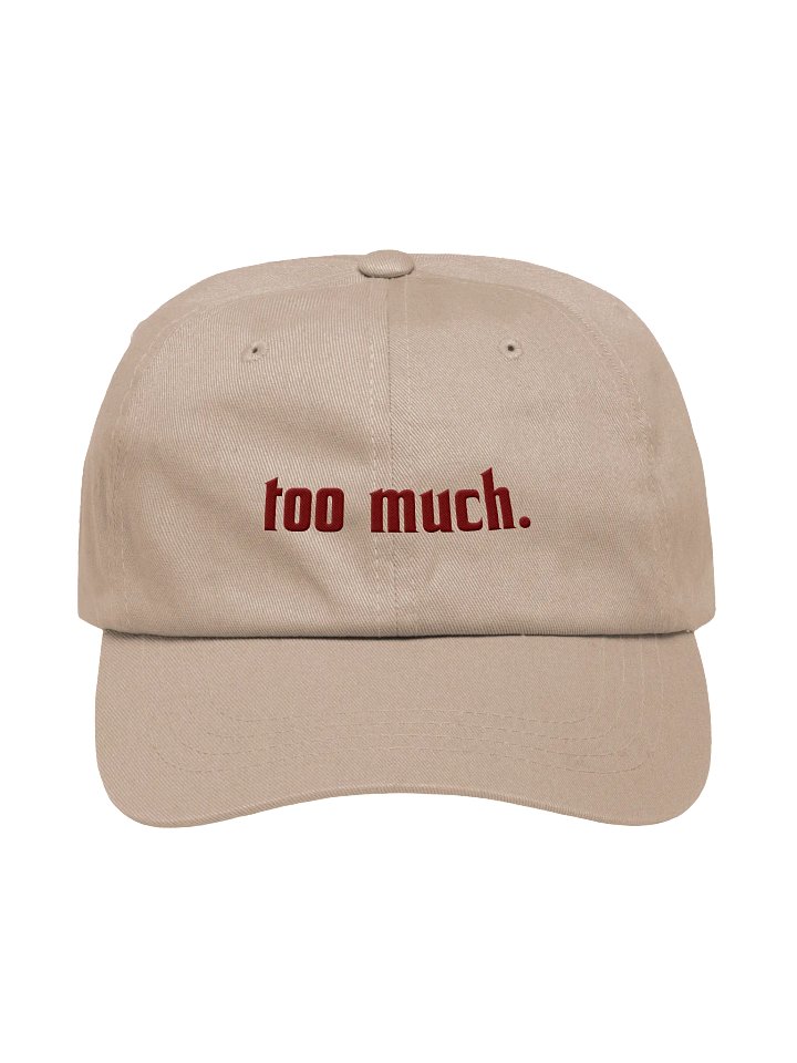 too much. maroon embroidery baseball hat product image (1)