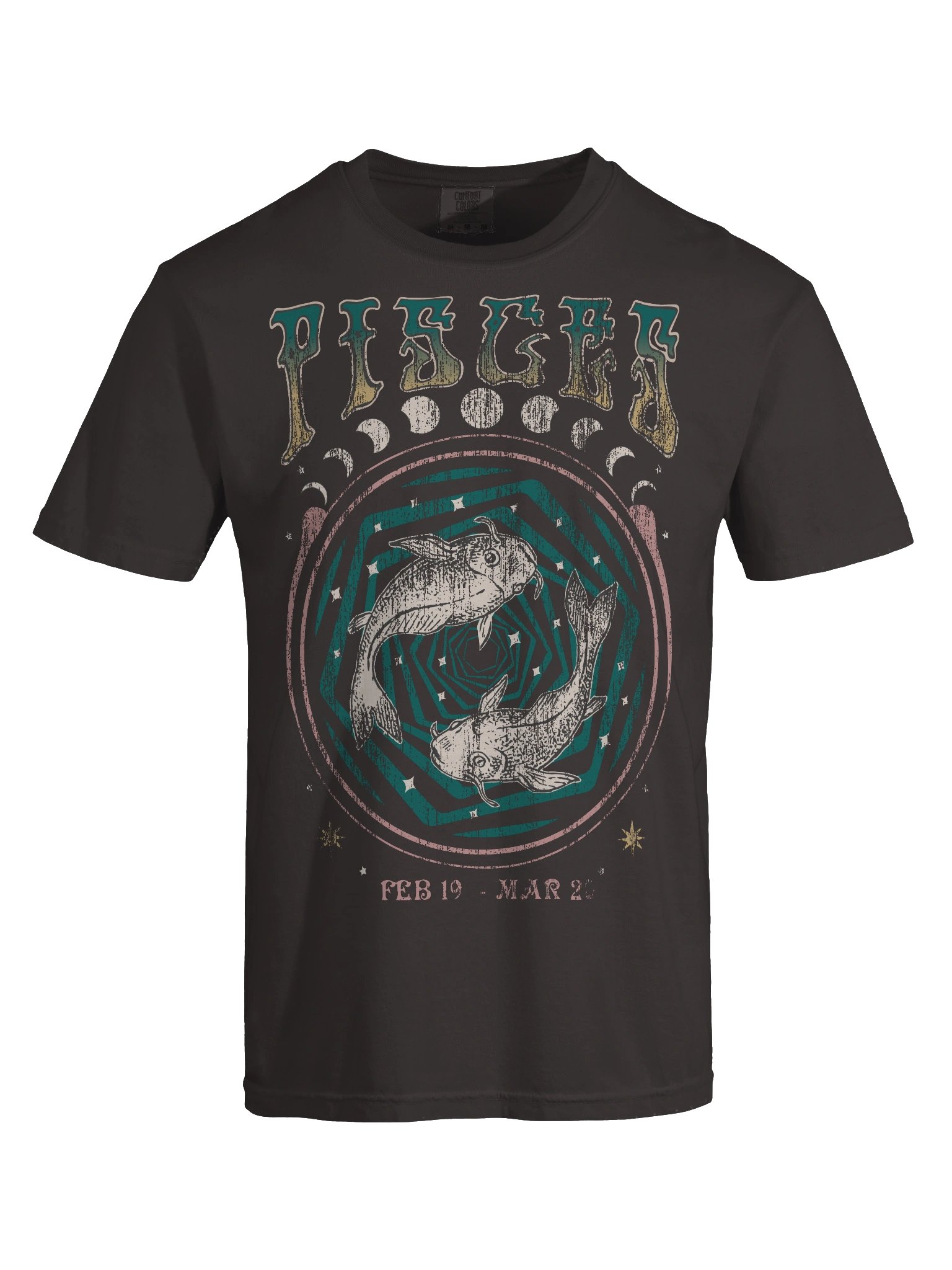 Pisces Zodiac Shirt – Vintage Fish Astrology Graphic Tee (February 19 – March 20) product image (26)