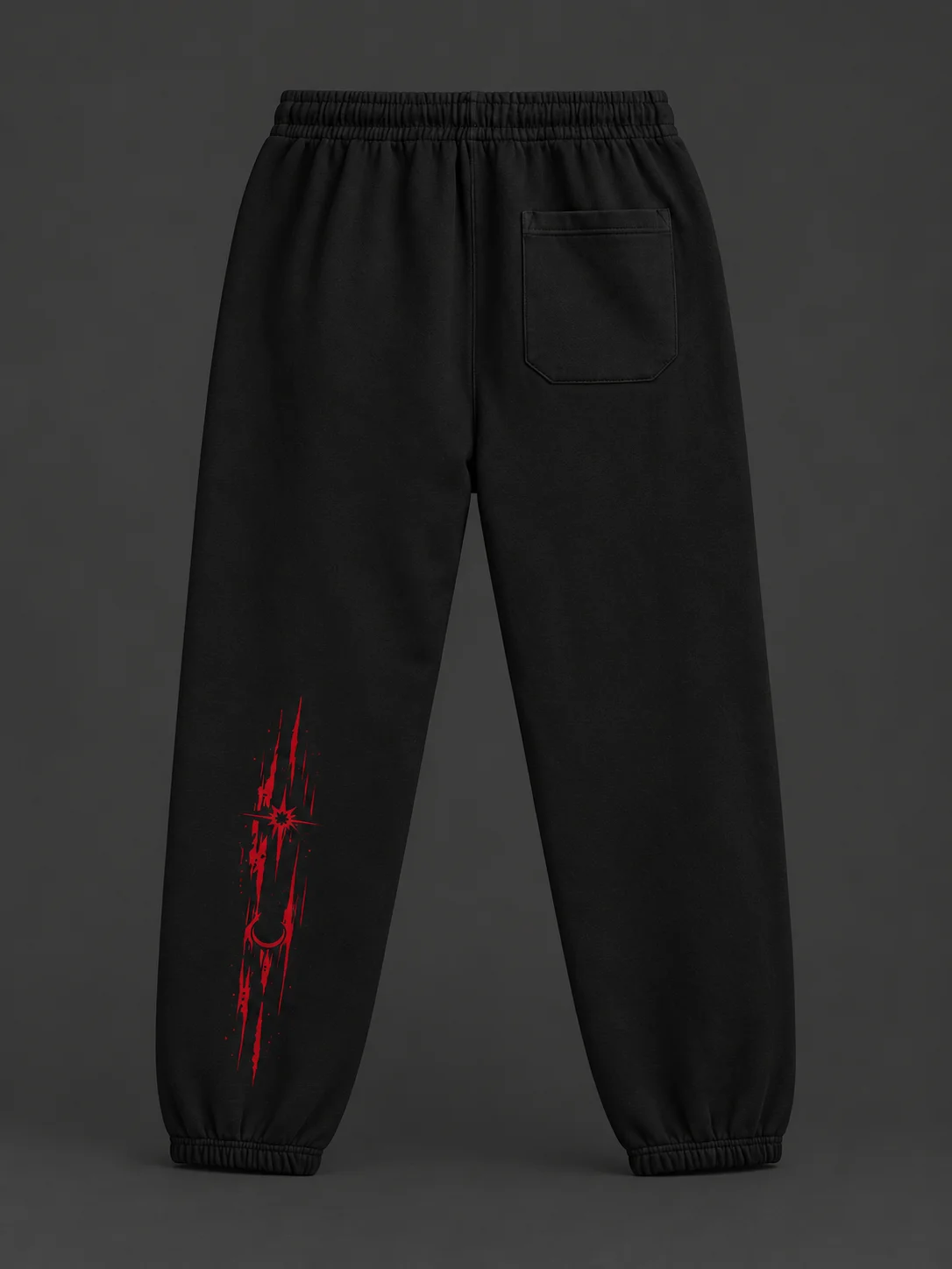 BLAVK NOCTURNE Angel Graphic Joggers — Black / Red product image (4)