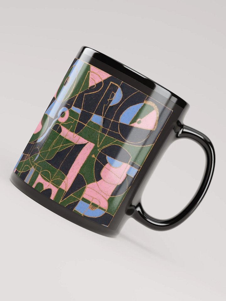 opposite dimples in the bored mind of the squid black glossy mug product image (2)