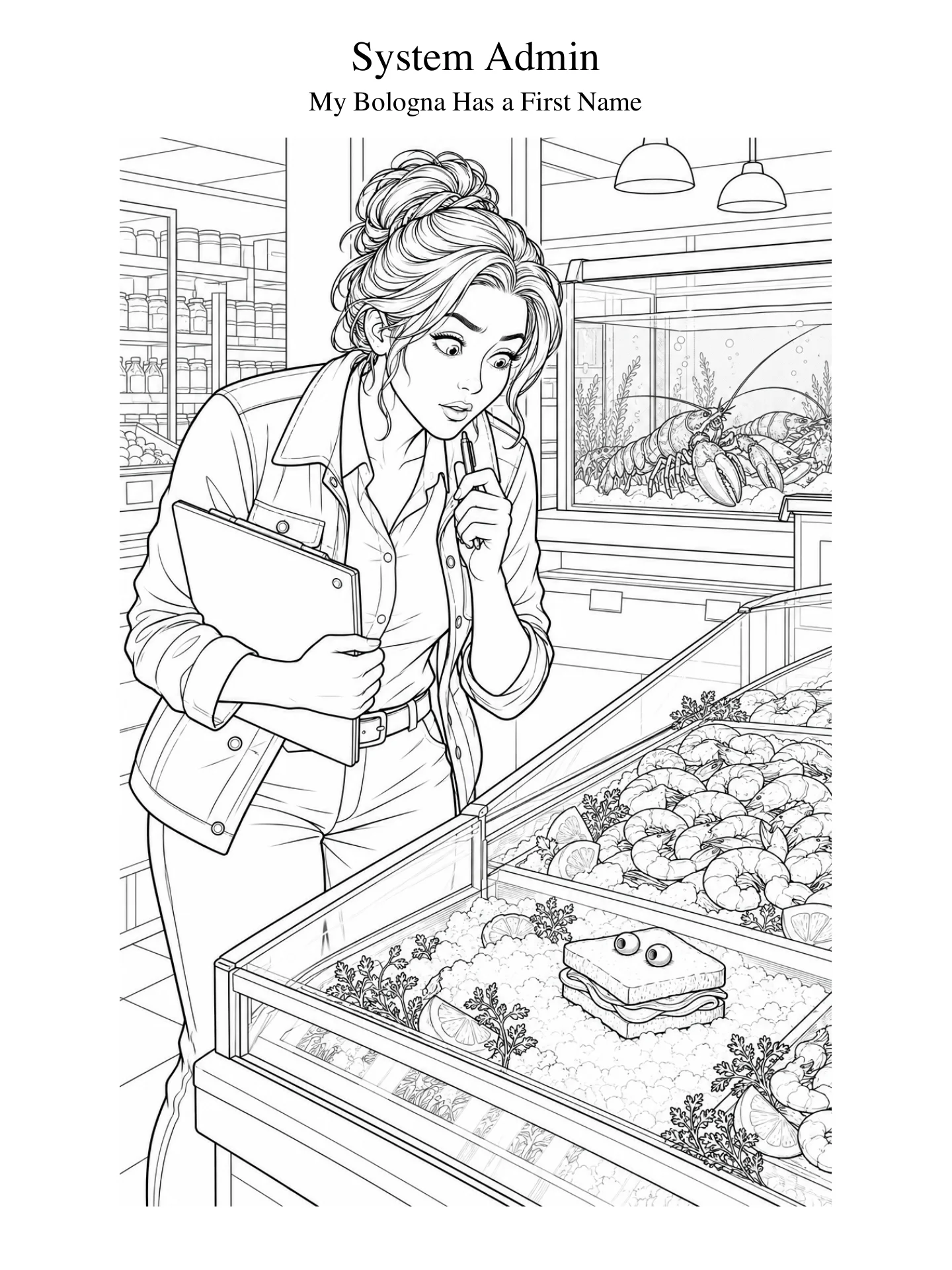 Coloring Page LitRPG - My Bologna Has a First Name product image (1)