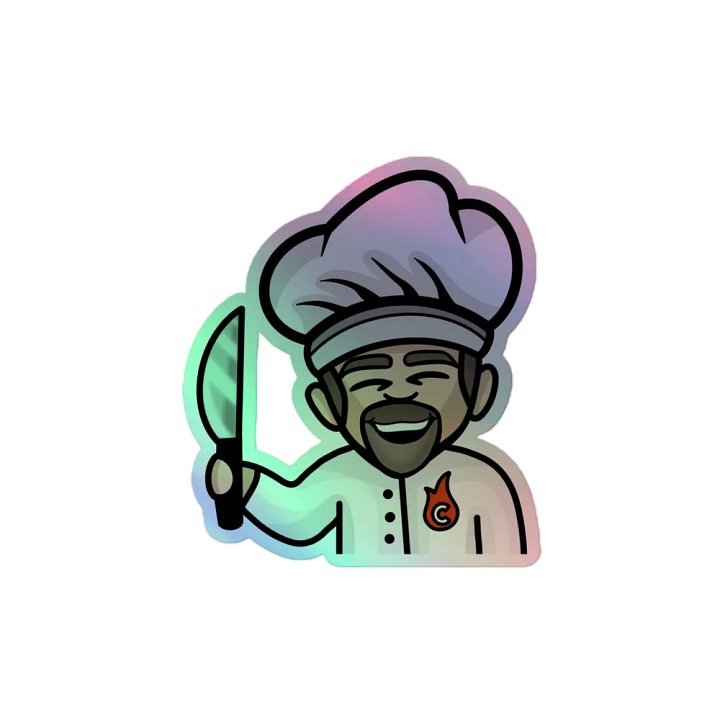 Chef Rob Holographic Sticker product image (2)