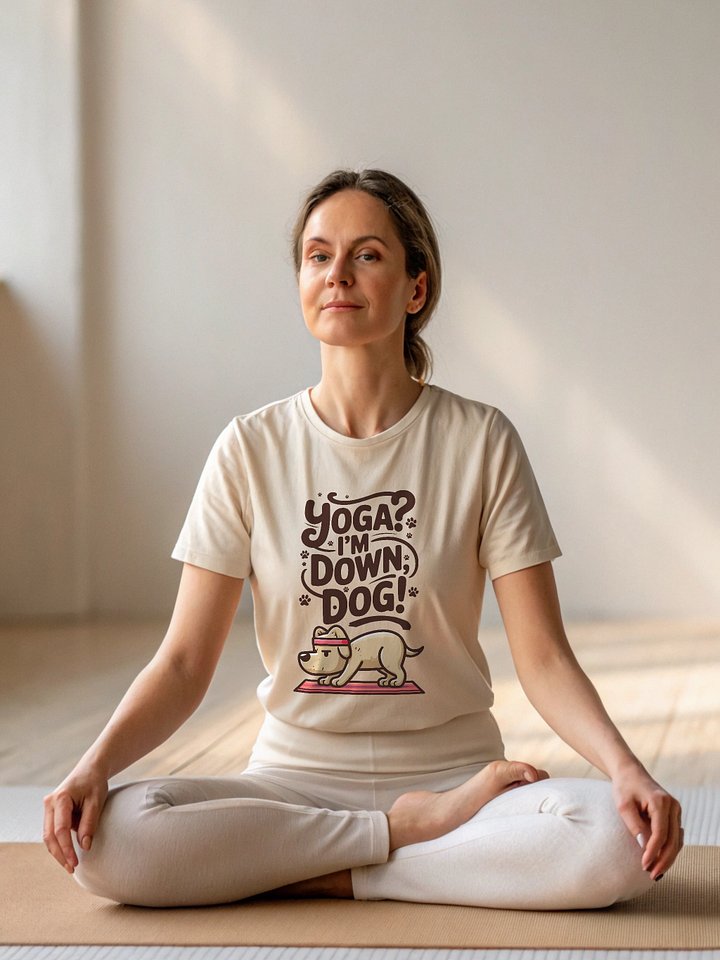 Yoga? I'm Down Dog! – Funny Dog Yoga Tee for Pet Lovers & Fitness Enthusiasts T-Shirt product image (2)