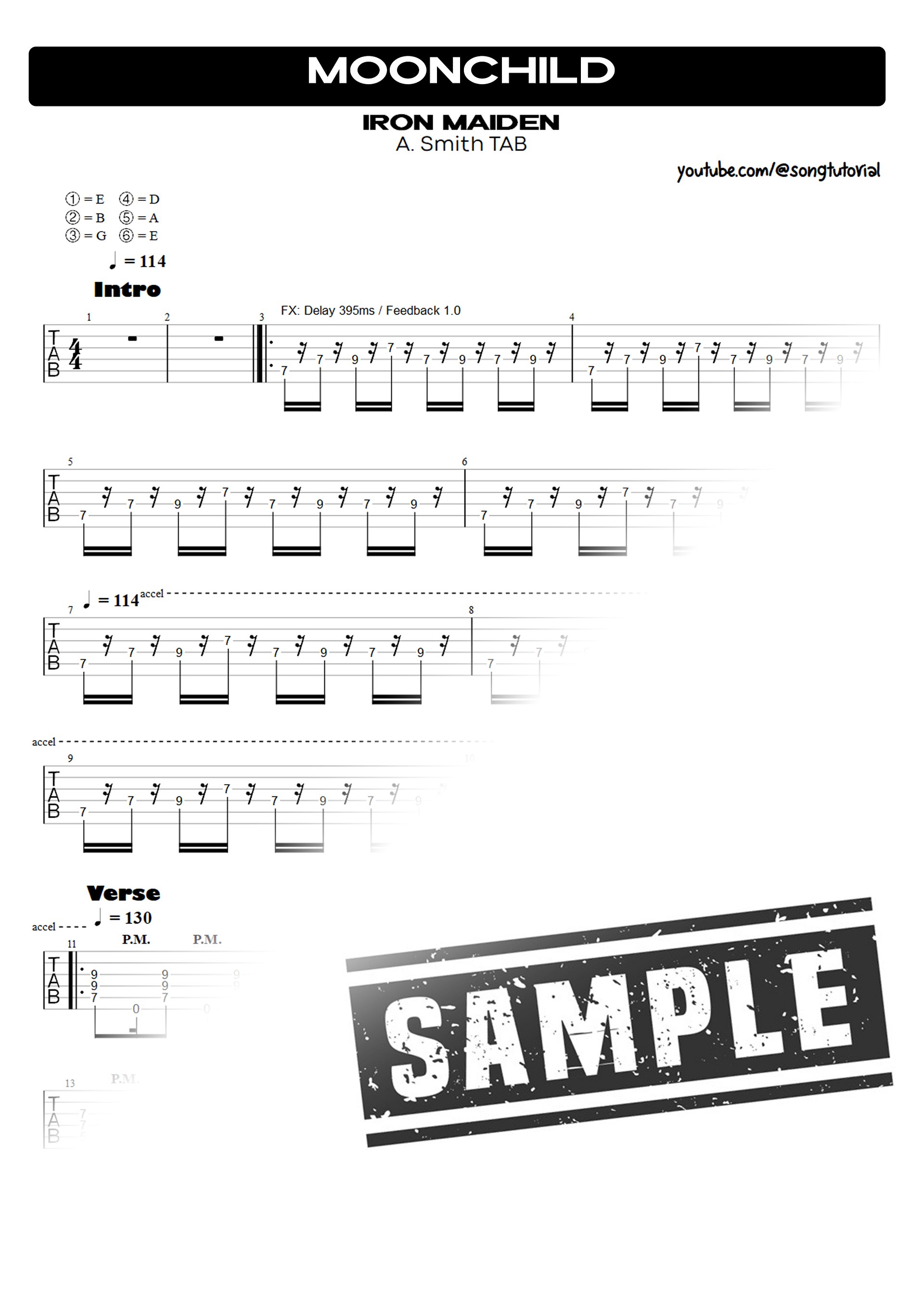 Moonchild PDF TAB + Backing Track MP3 product image (3)