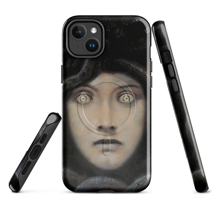 Franz von Stuck – Head of Medusa (“Medusa’s Gaze”) iPhone® MagSafe® Tough Case product image (1)