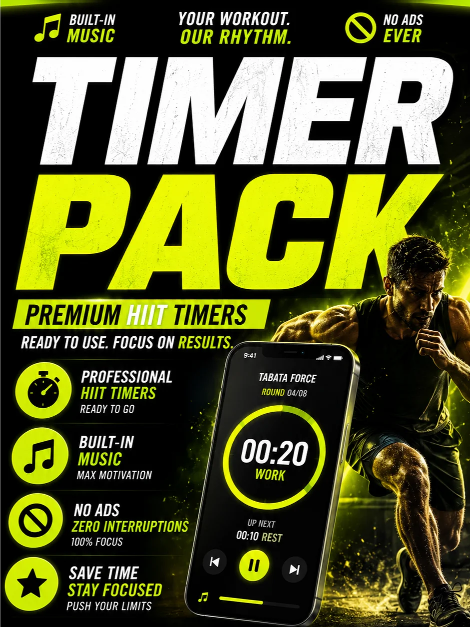 HIIT & Tabata Timer Pack: 100% Ad-Free Training product image (1)
