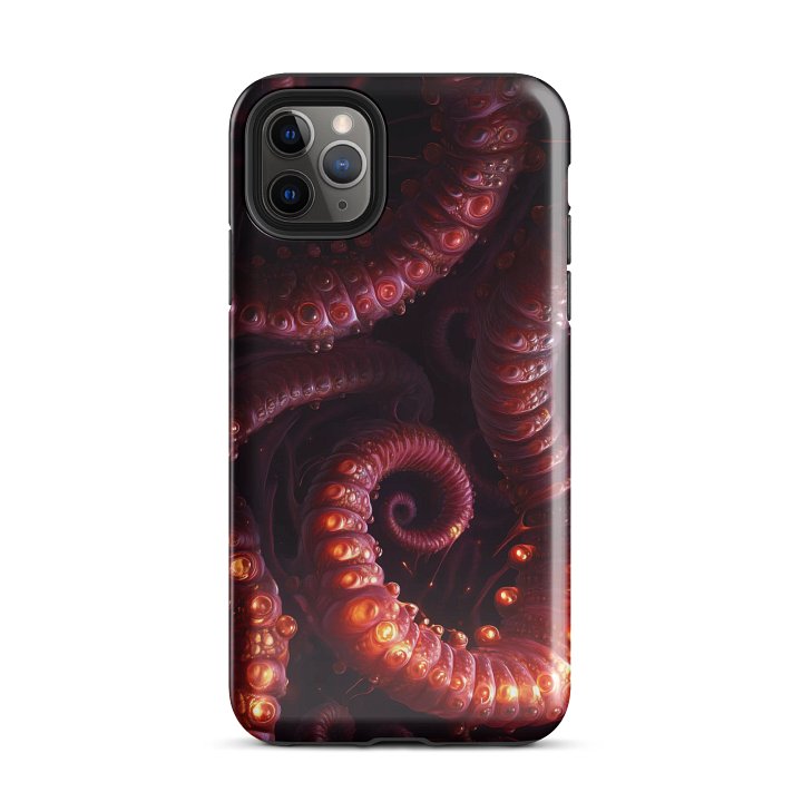 Crimson Spiral Nexus – Organic Sci-Fi Phone Case product image (2)