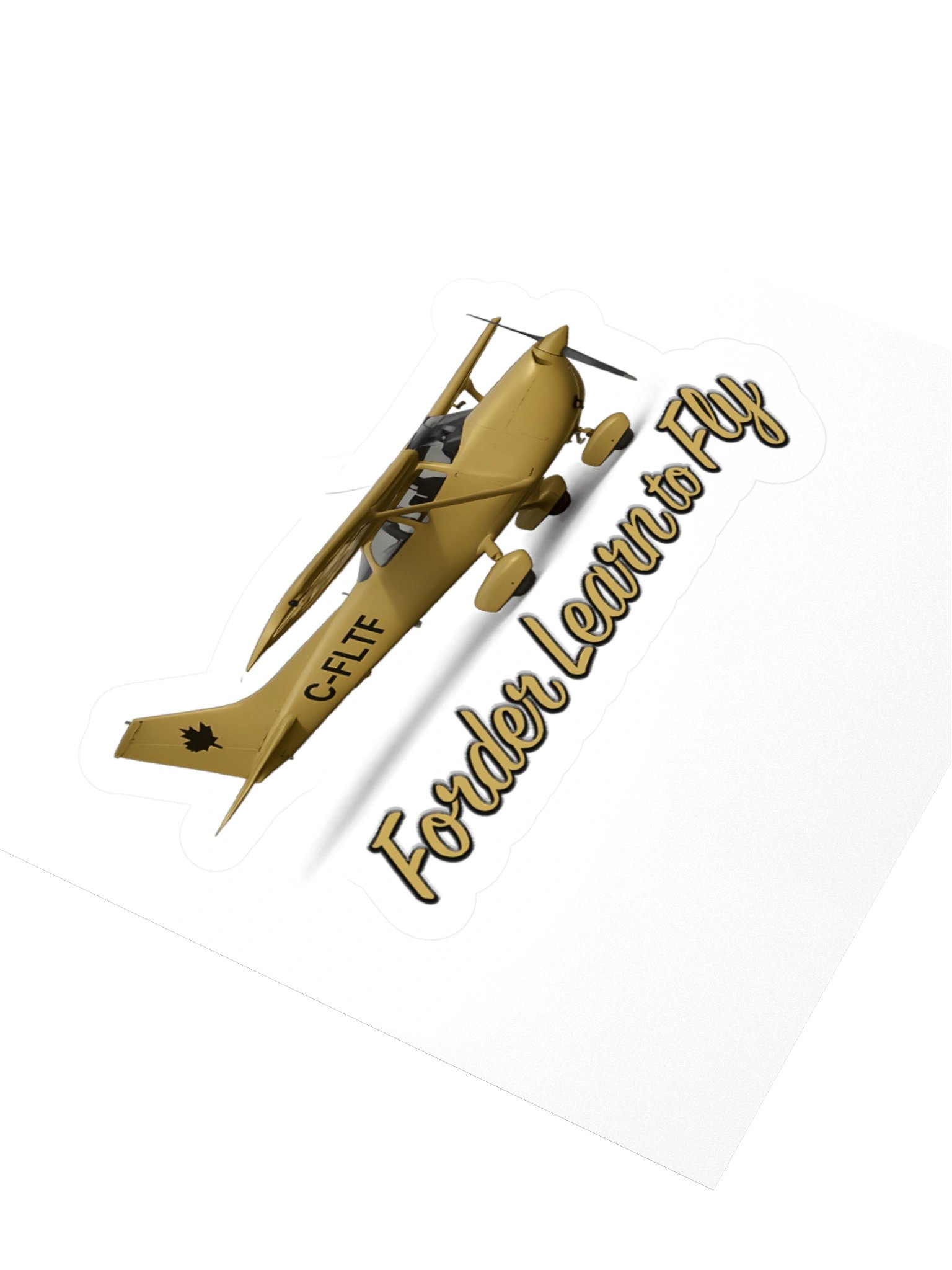 C‑FLTF Maple-Leaf Plane Kiss-Cut Sticker product image (9)